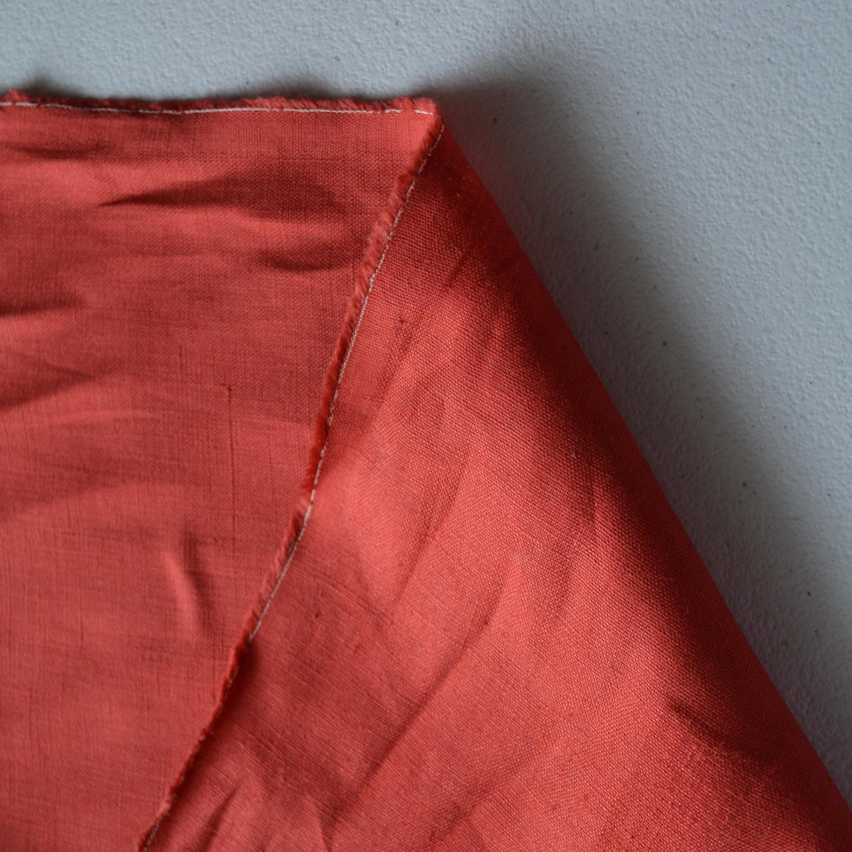 100% Linen Fabric Thick weave Clay red thick weave Midweight to heavyweight 60" Wide Dressmaking Tailoring | By the Yard