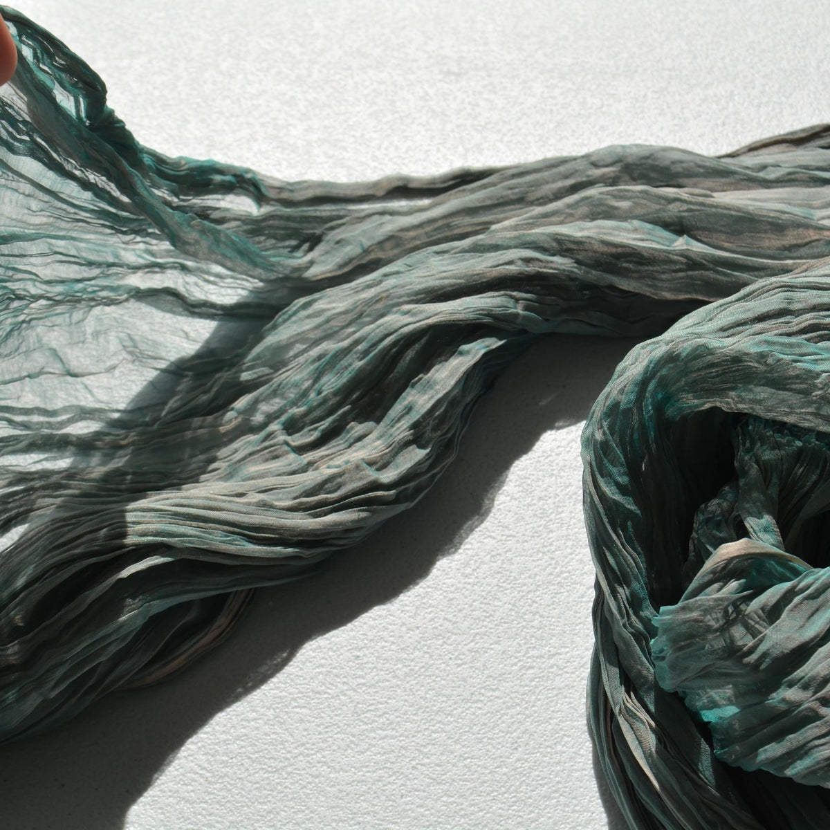 Vintage French Pleated Shibori Silk Crinkle Chiffon Fabric | Made in France | Luxury Fabric | By the Yard