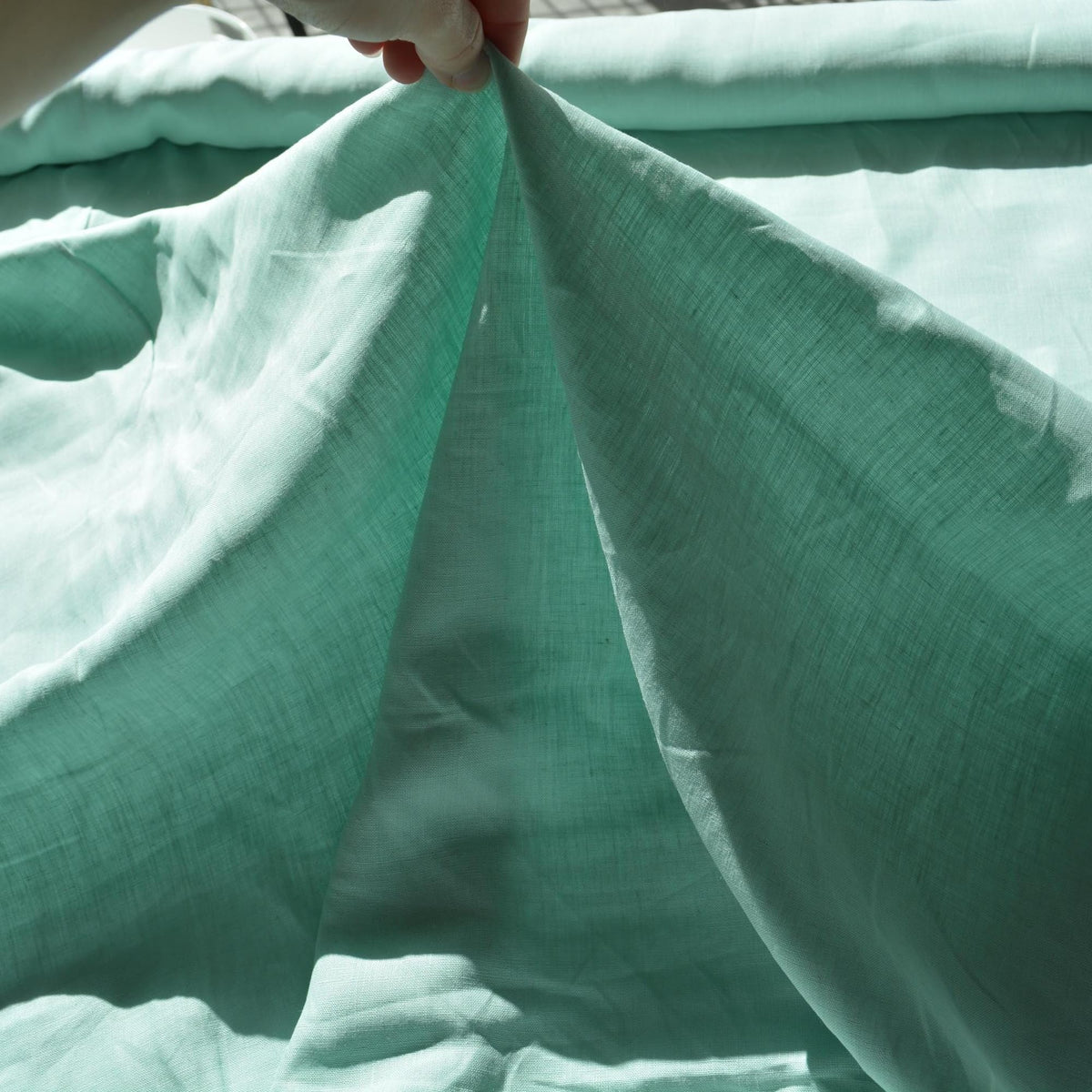 100% Linen Fabric Light aqua 62" Wide Dressmaking Tailoring | By the Yard