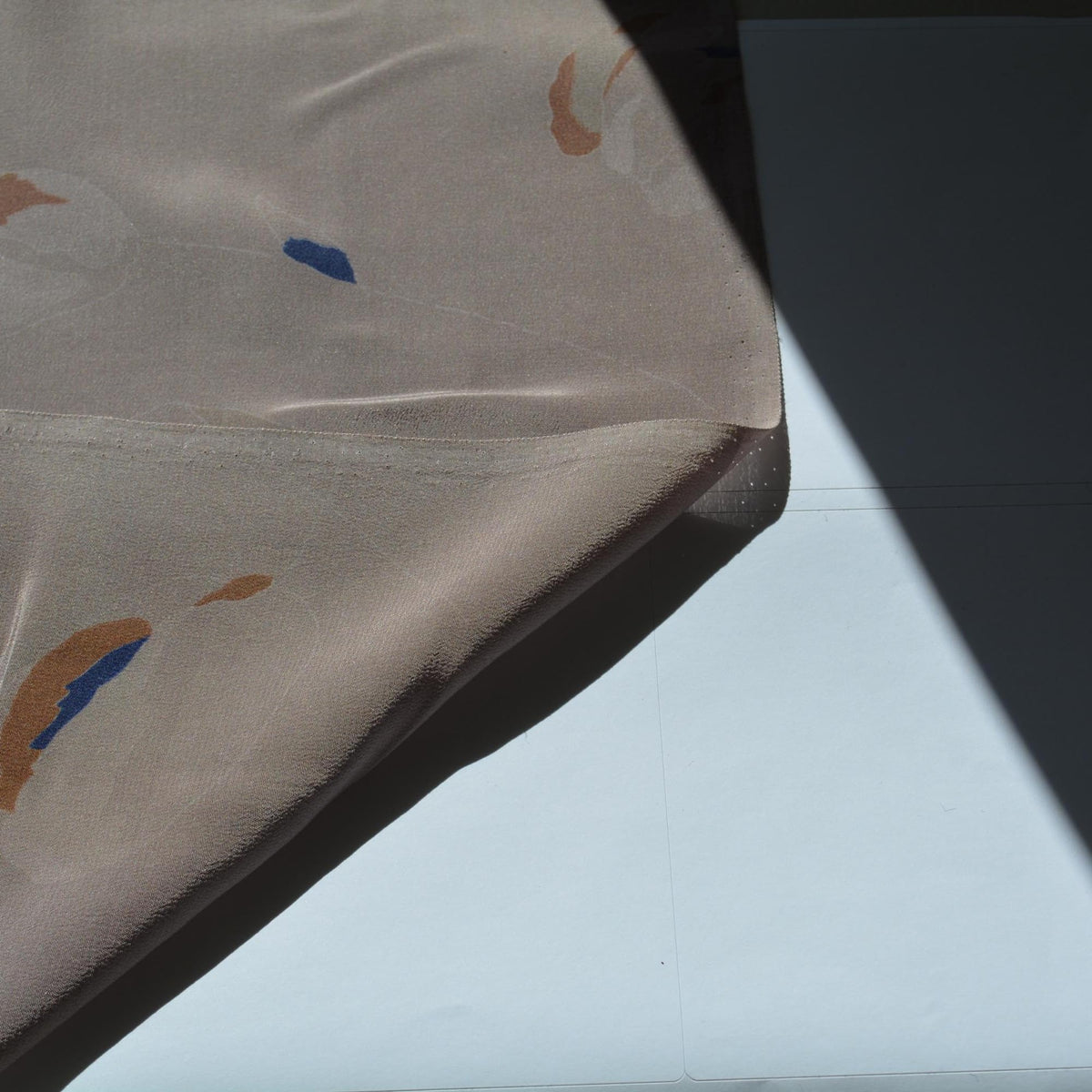 Gray Crepe de Chine Fabric | Vintage Deadstock | By the Yard