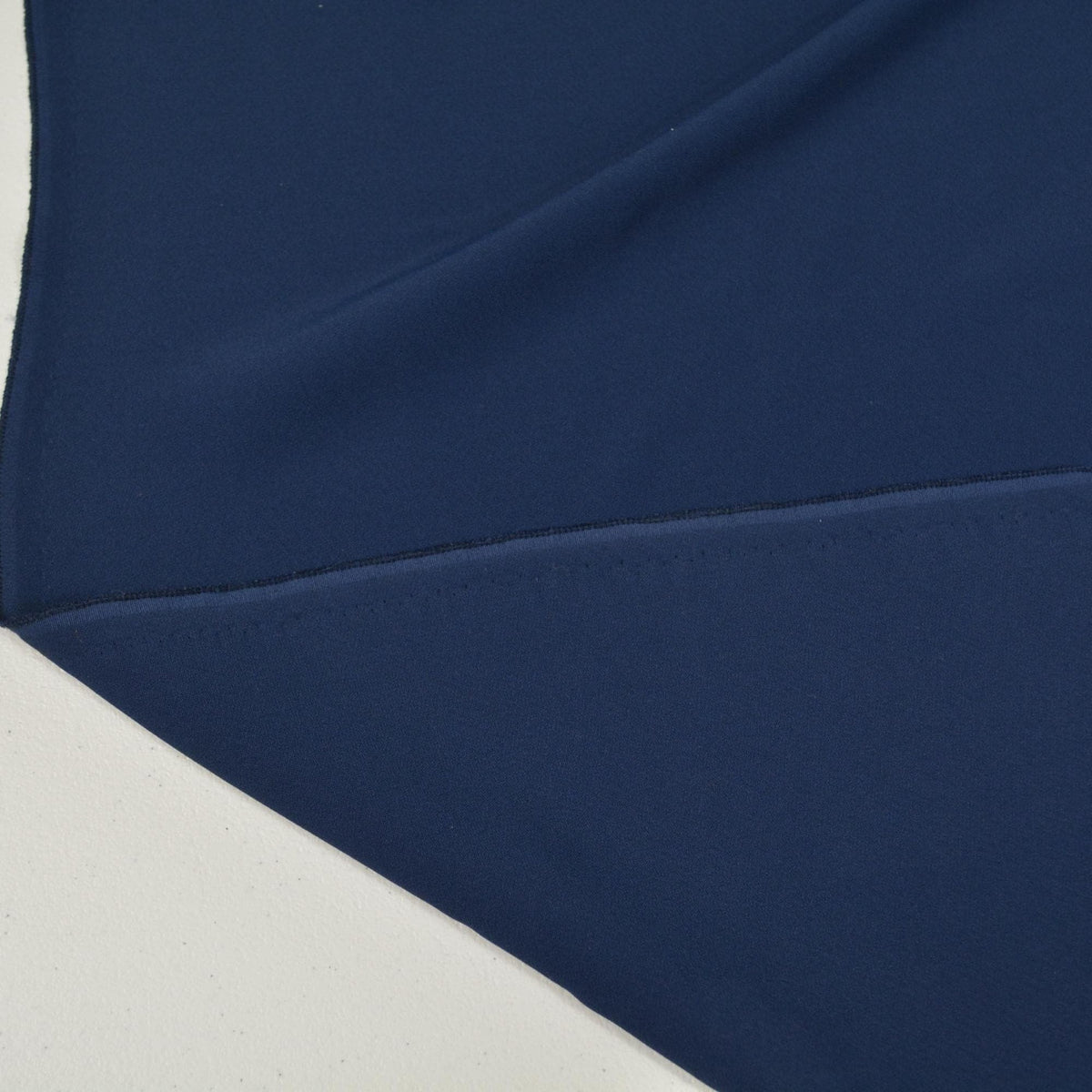 Navy Wool Poly Crepe Lightweight Fabric 50.5 Inch Usable | By the Yard