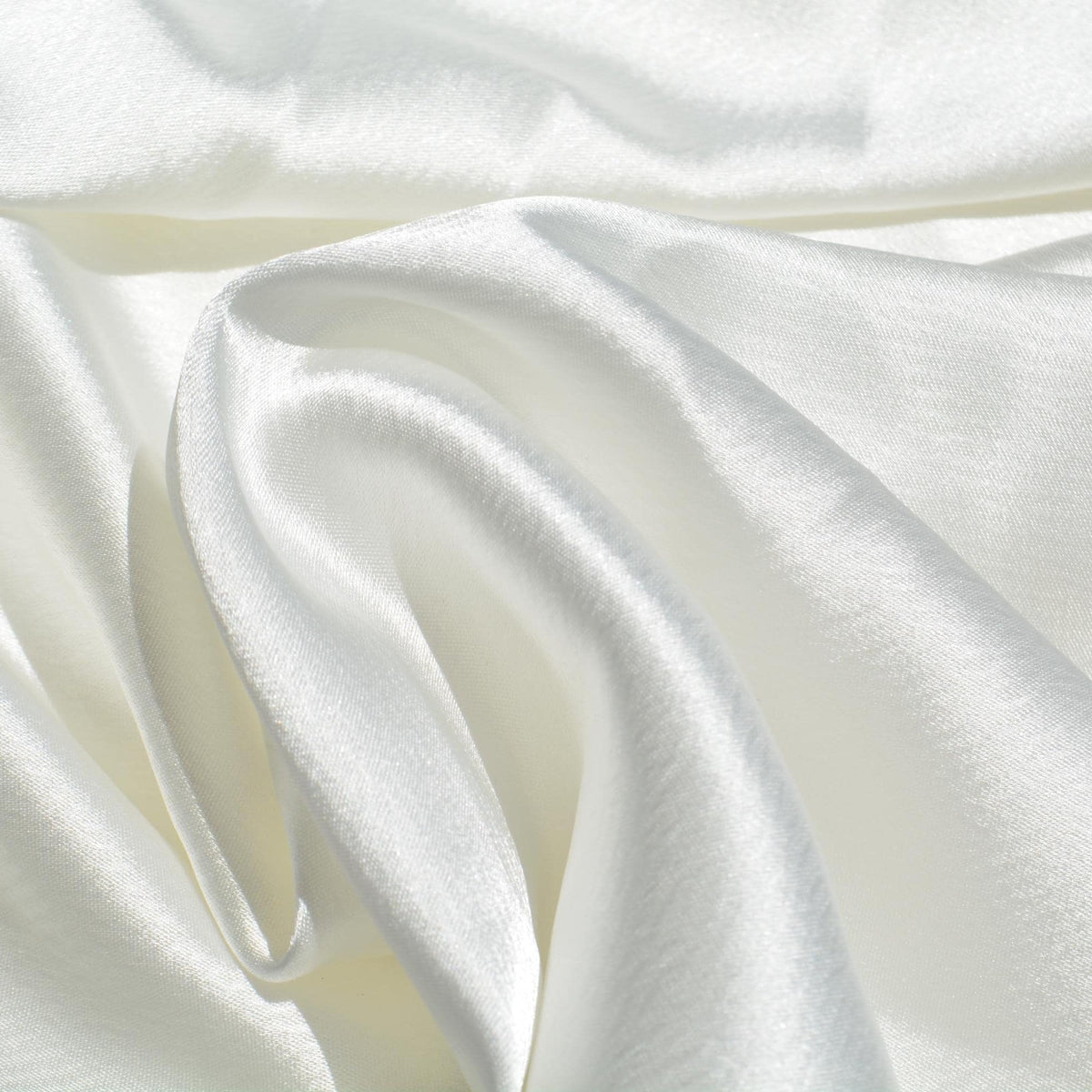 Satin Fabric | White Heavyweight Designer Deadstock | Dresses, Bridal, Special Occasion | By the Yard