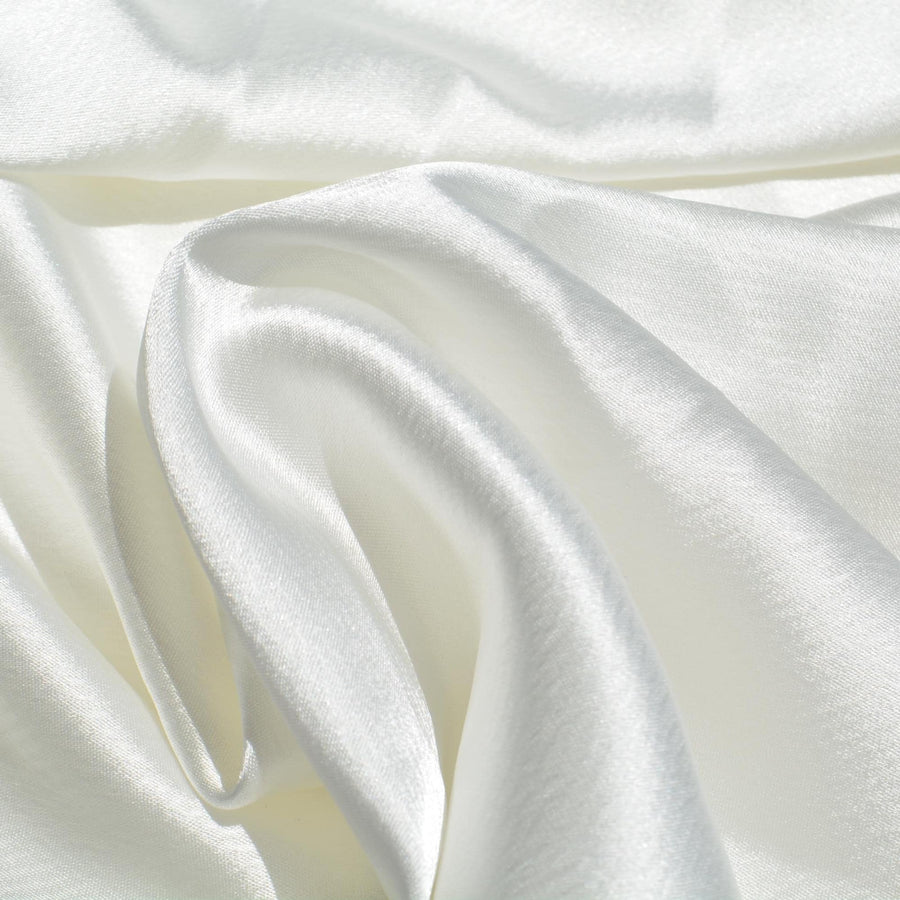 Satin Fabric | White Heavyweight Designer Deadstock | Dresses, Bridal, Special Occasion | By the Yard