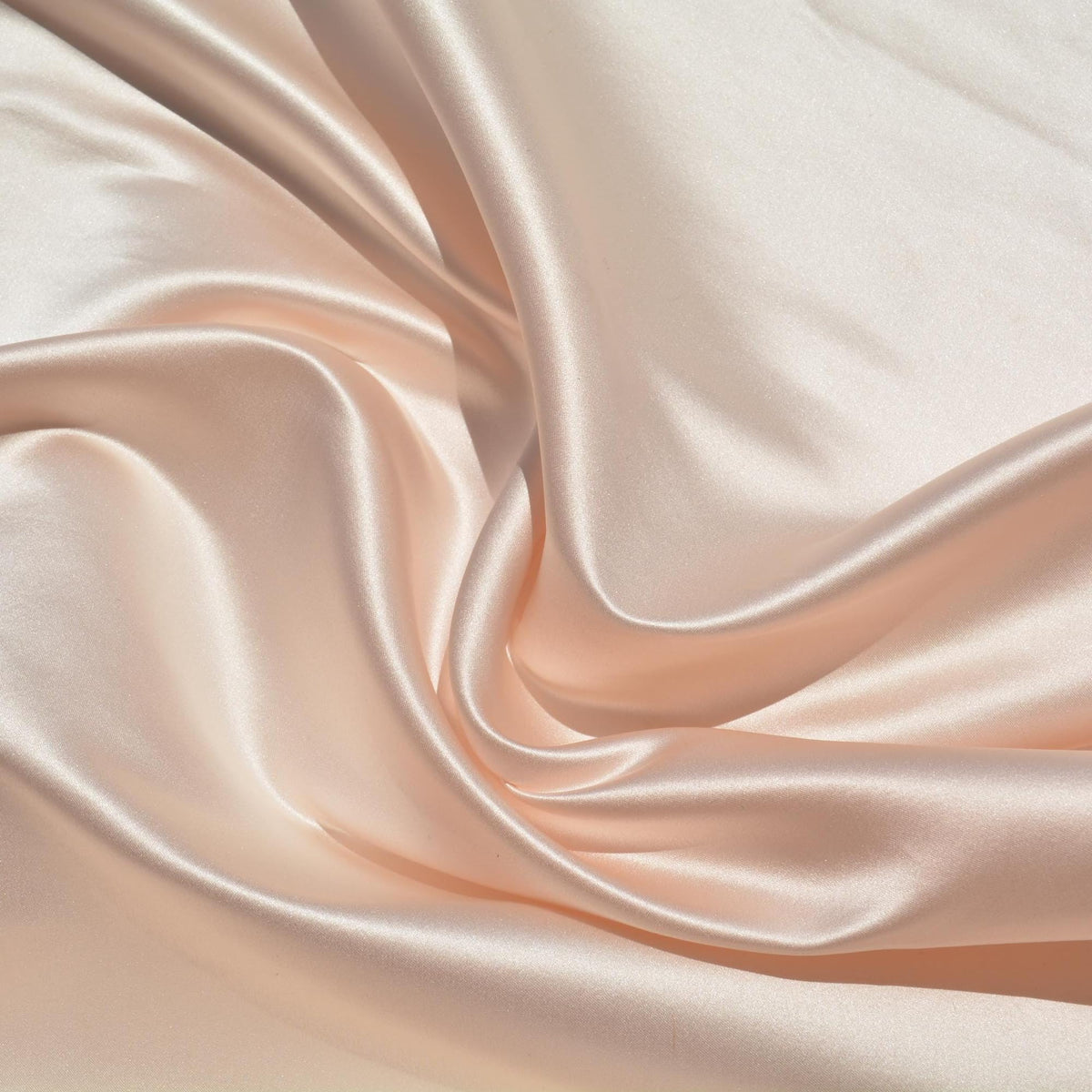 Pure Silk Duchess Satin Fabric | Blush Designer Deadstock | Bridal, Dresses, Special Occasion | By the Yard