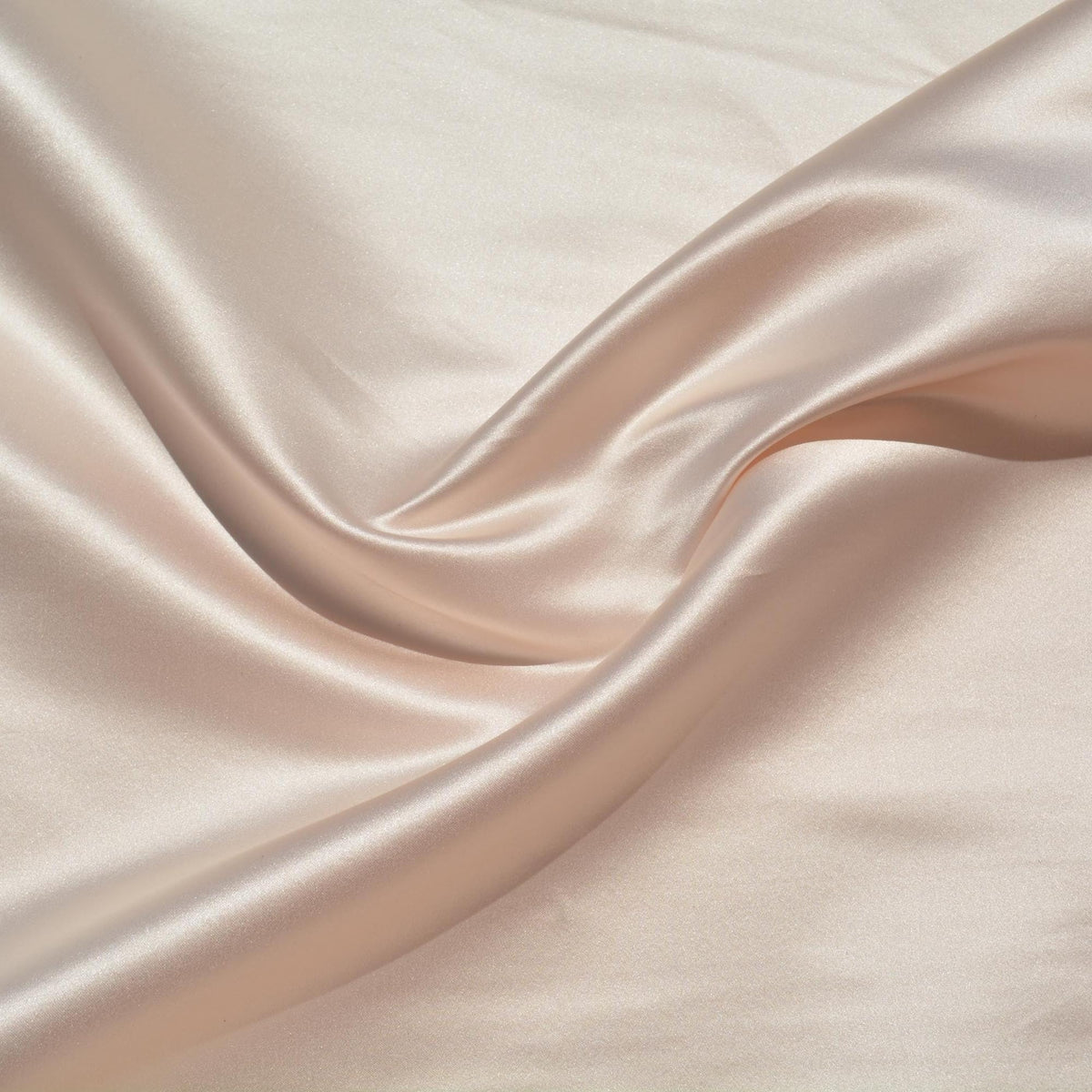 Pure Silk Duchess Satin Fabric | Blush Designer Deadstock | Bridal, Dresses, Special Occasion | By the Yard
