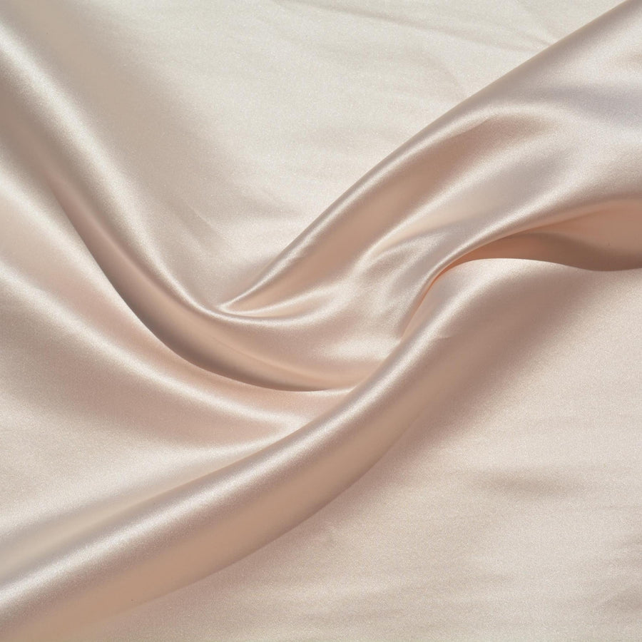 Pure Silk Duchess Satin Fabric | Blush Designer Deadstock | Bridal, Dresses, Special Occasion | By the Yard