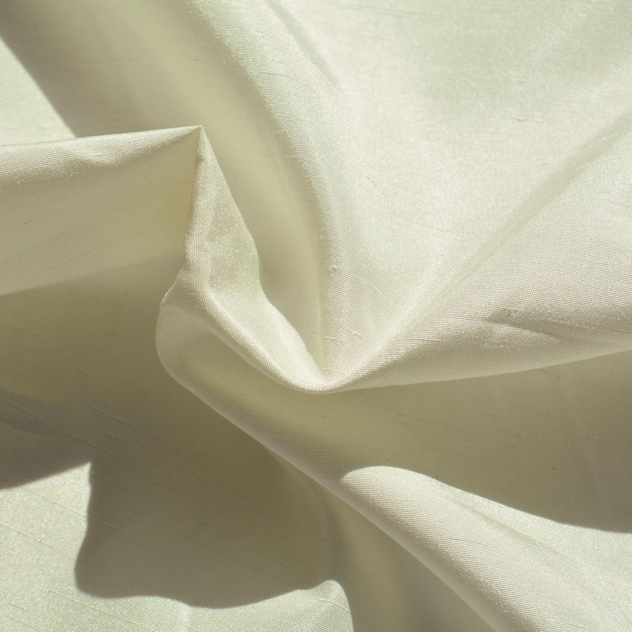 Silk Dupioni Fabric White Midweight Slub Texture 44.5 Inch Usable | By the Yard