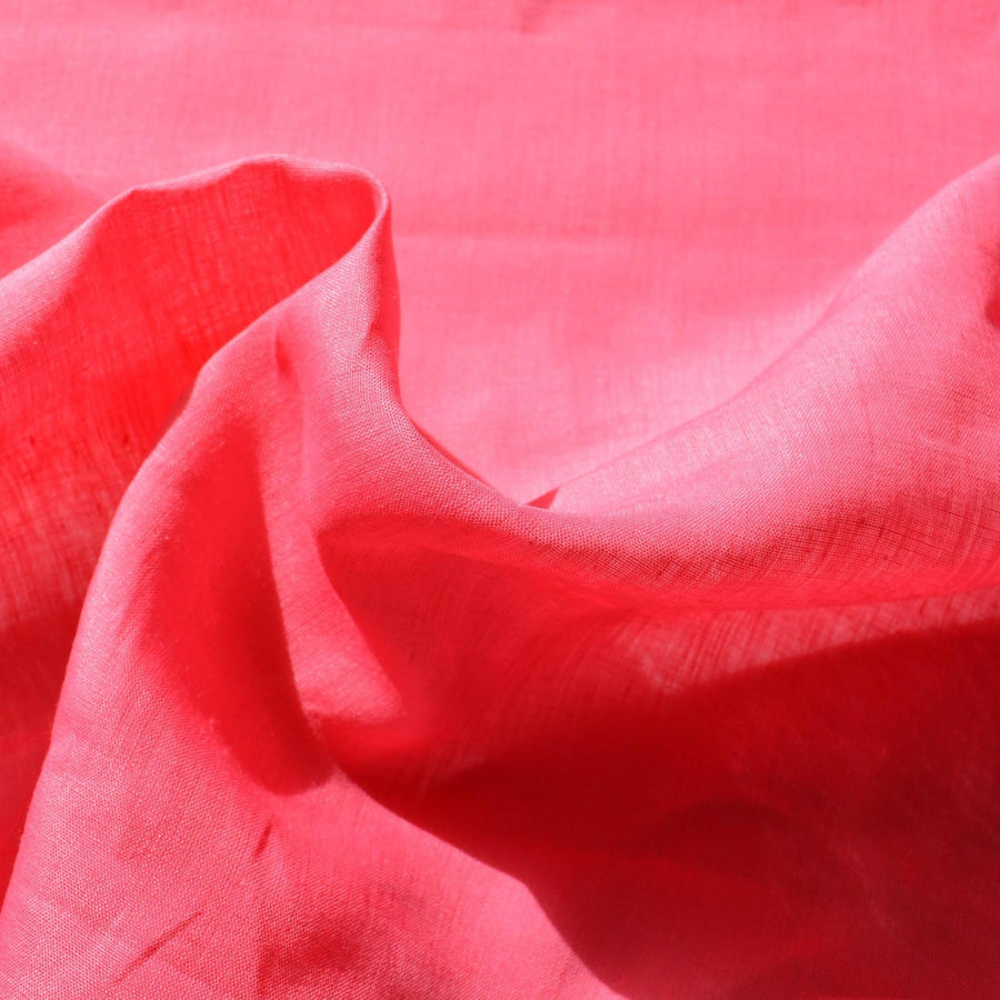 100% Linen Fabric Pink Barbie pink 55" Wide Dressmaking Tailoring | By the Yard