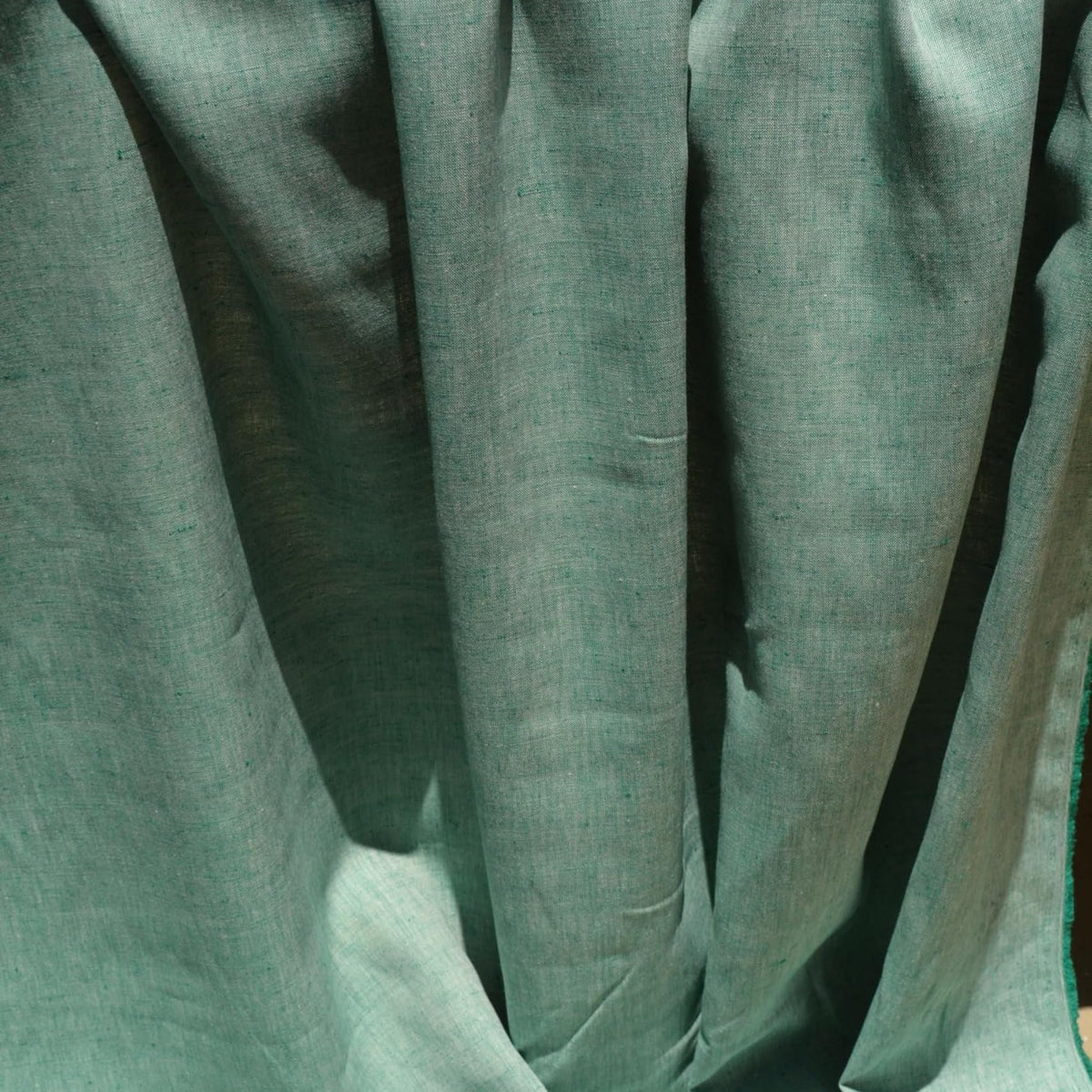 Light Green Linen Fabric | 100% Midweight Linen Solid Weave 60" Wide | Linen Yardage for Clothing, Summer Dresses, Home 