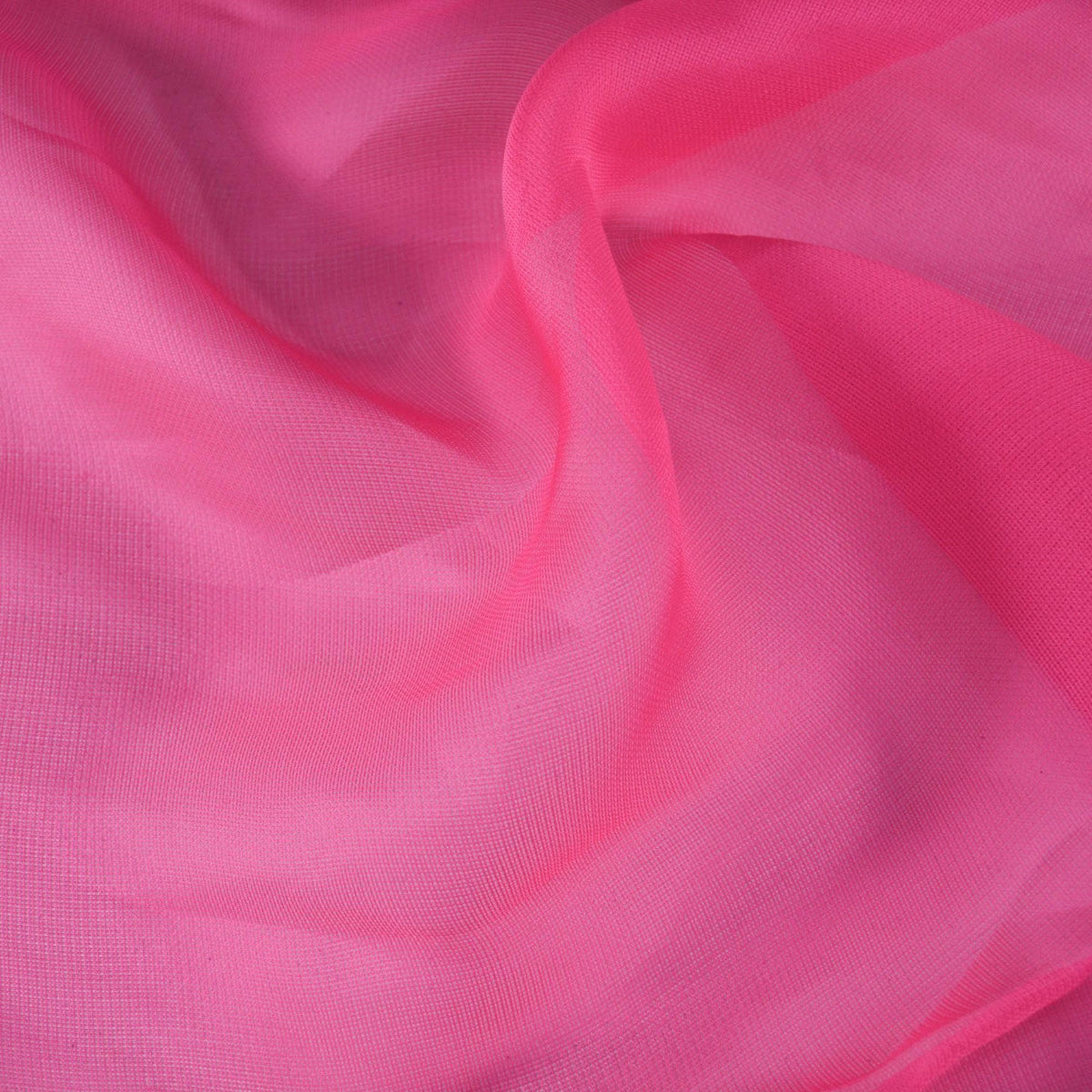 European 100% Silk Hot Pink Netting Sheer Mesh Fabric 43.5 Inch Usable | By the Yard