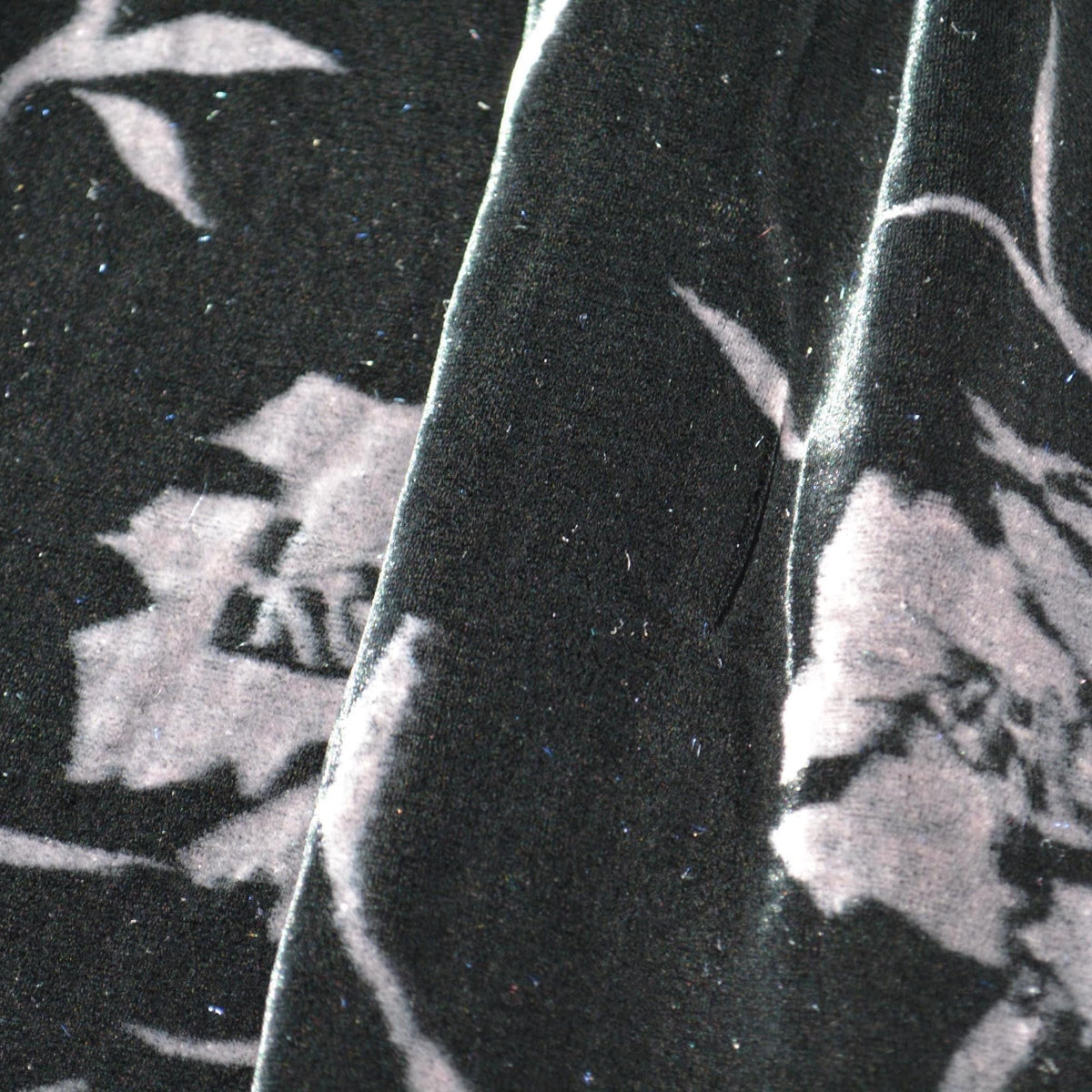 Silk Velvet Devoré Georgette Fabric – 100% Silk Burnout Velvet with Floral Pattern | By the Yard