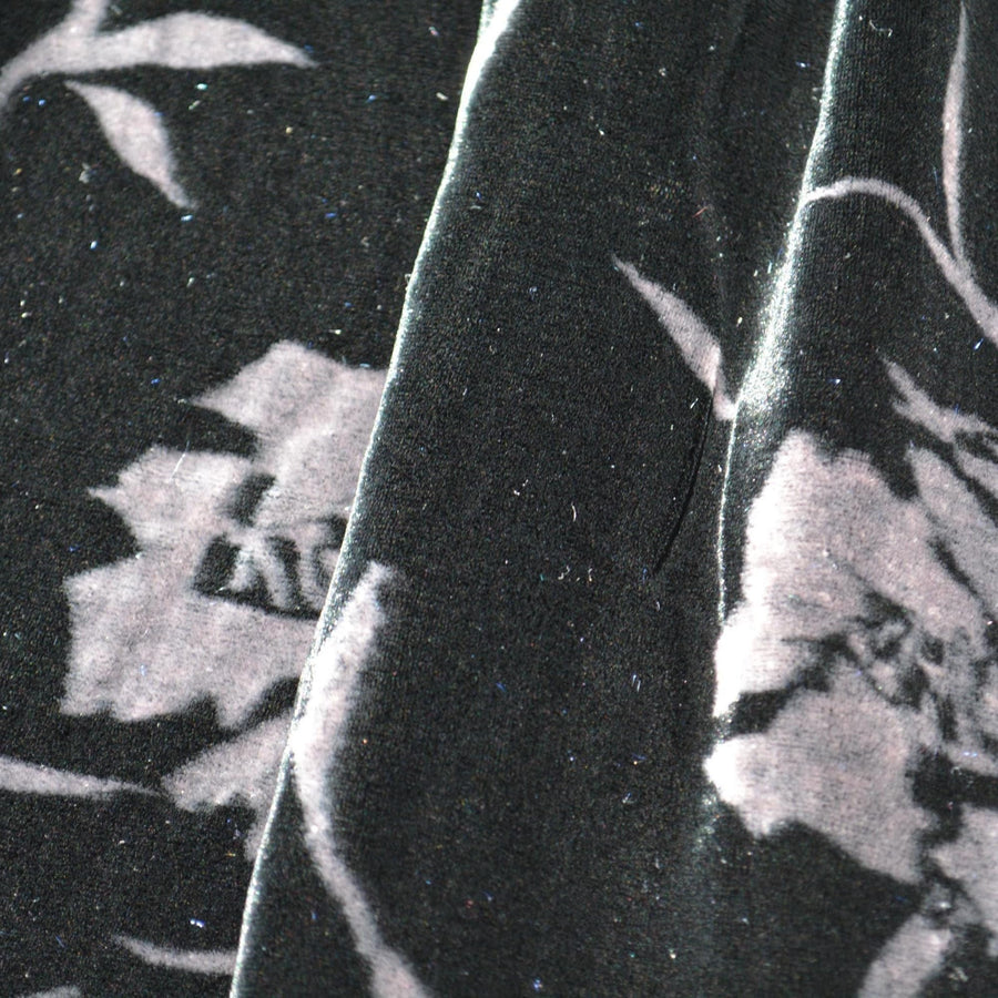Silk Velvet Devoré Georgette Fabric – 100% Silk Burnout Velvet with Floral Pattern | By the Yard