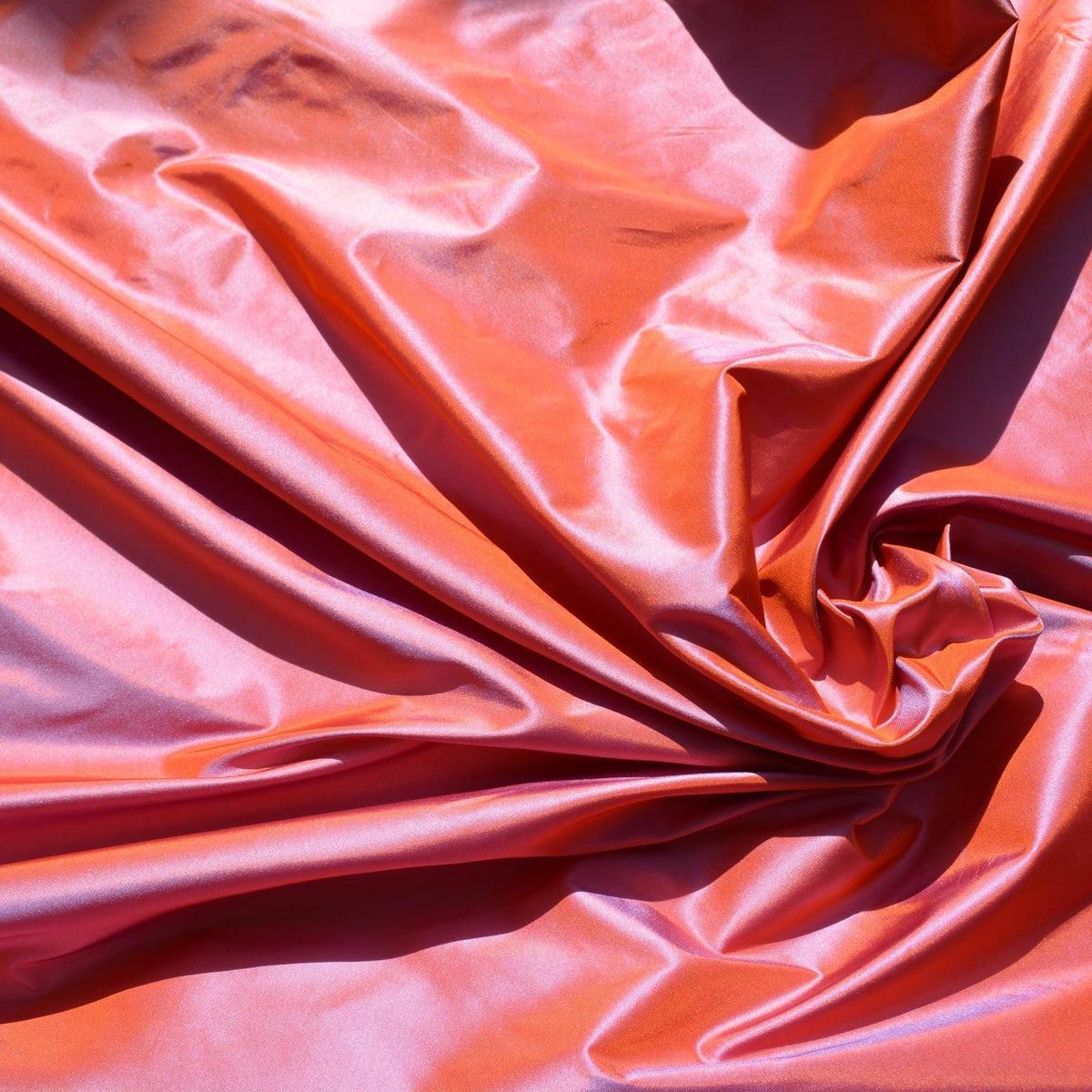 European Silk Two-Tone Taffeta Fabric | 100% Silk, 55" Wide | Iridescent Dupioni-Style for Dresses, Gowns & Décor | By t