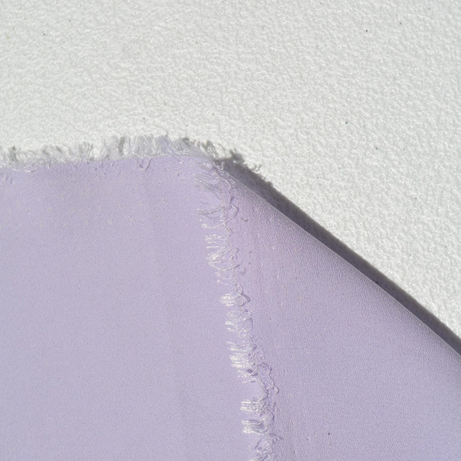 Pure Silk Georgette Fabric | Light Purple Sheer Lightweight Designer Deadstock | Dresses, Blouses, Scarves | By the Yard