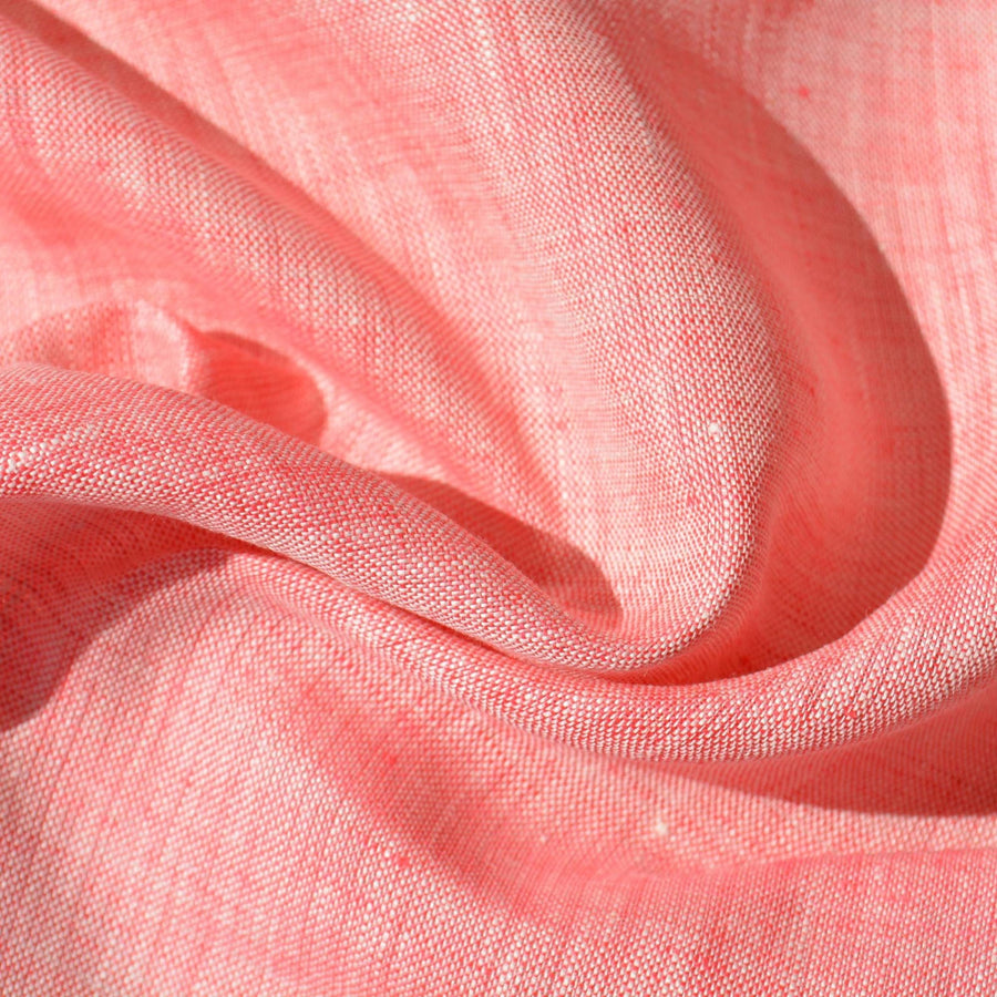 Pink and white | 100% linen | Linen | Designer Deadstock | By the Yard