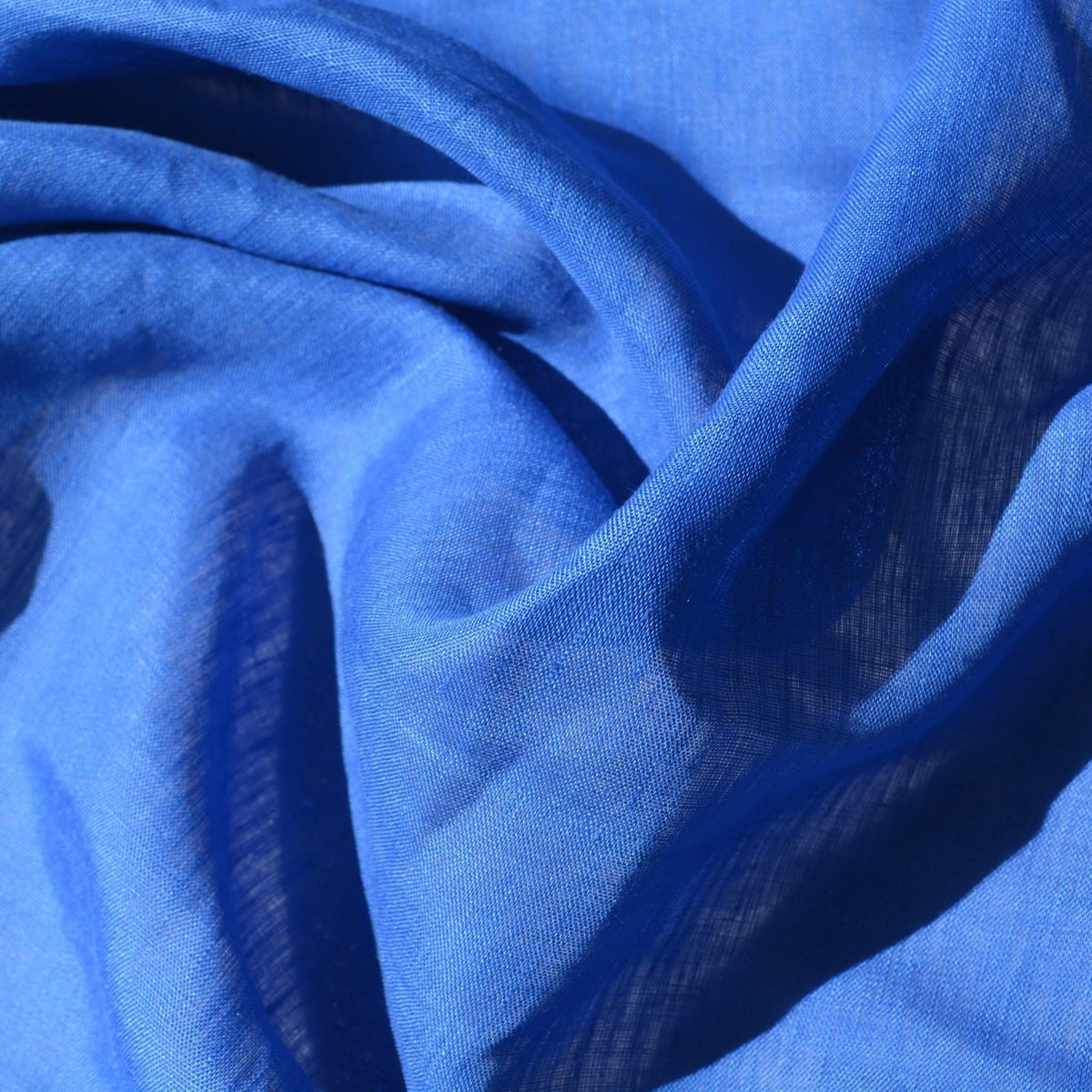 Blue | 100% linen | Sheer Linen | Designer Deadstock | By the Yard