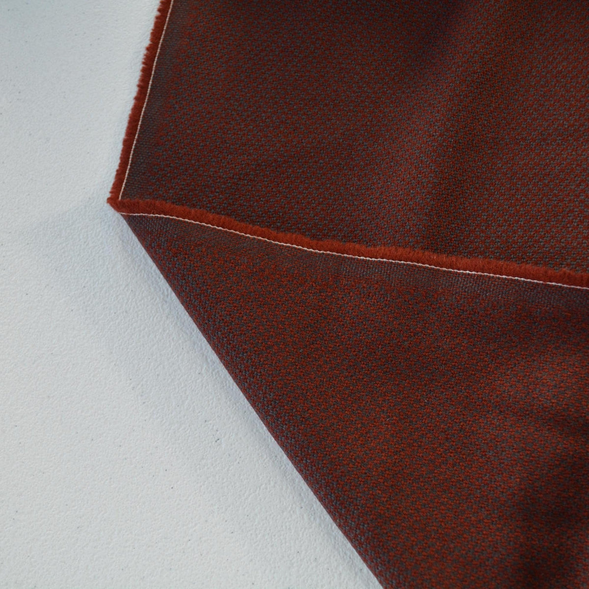 Luxury Wool Blend | Wool Cashmere Coating | Red and gray | Designer Fabric Yardage |By the Yard