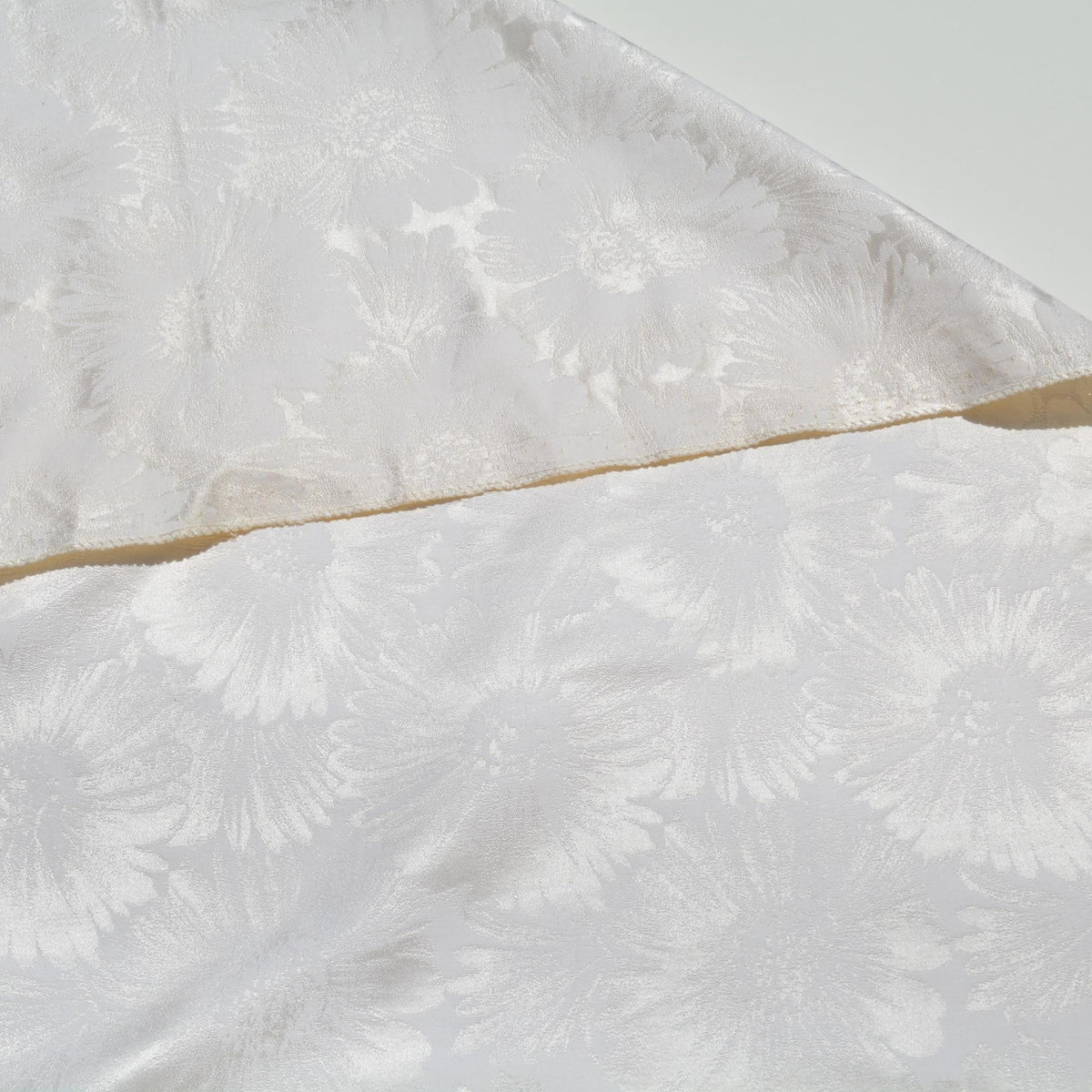 European 100% Silk Jacquard Fabric | Silk Floral Pattern, 57” Width | Luxury Bridal & Dressmaking Fabric | By the Yard