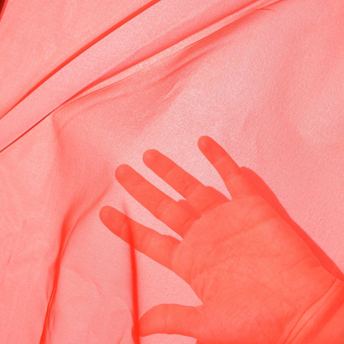 Pure Silk Organza Fabric | Red Sheer Designer Deadstock | Dresses, Bridal, Special Occasion | By the Yard