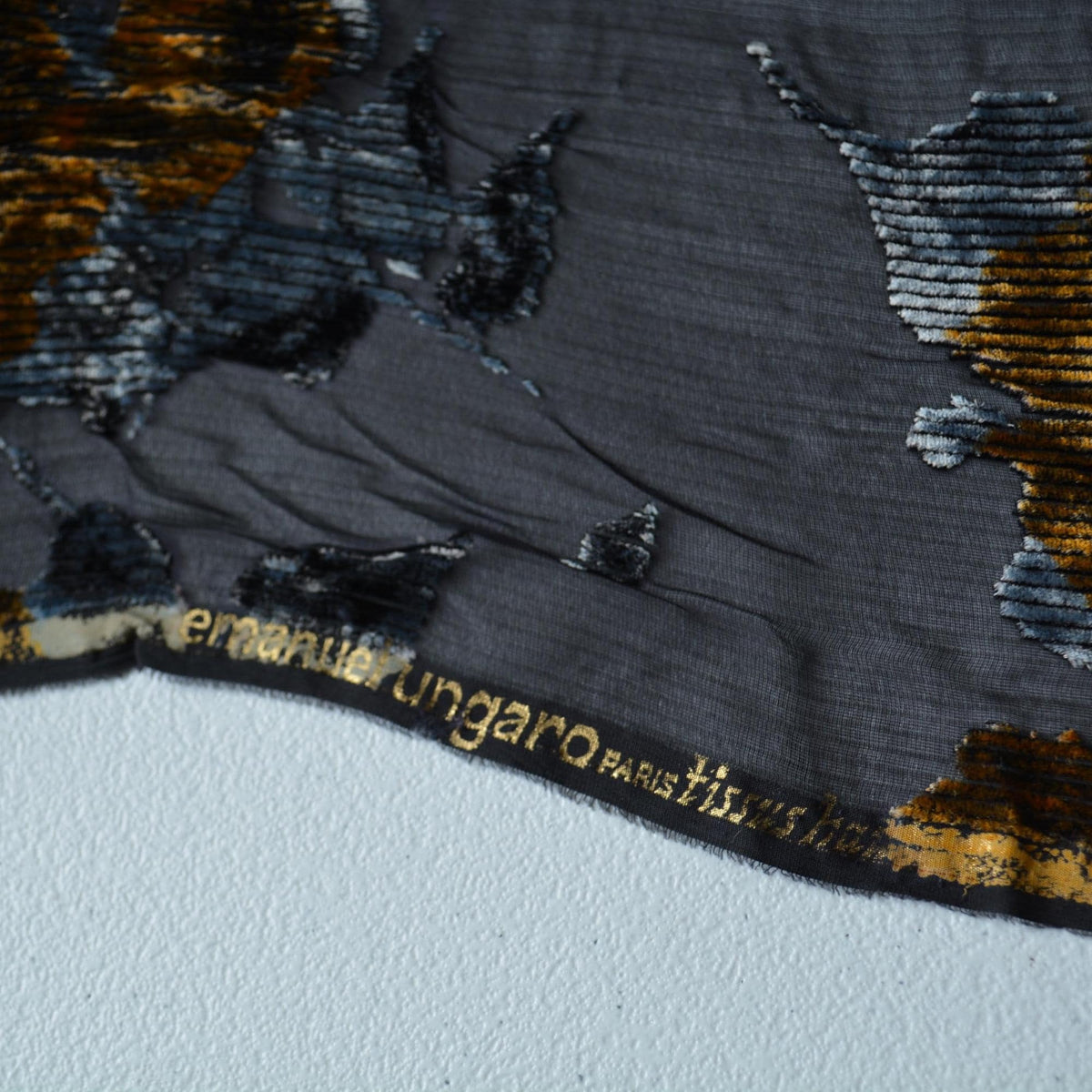 Italian Silk Chiffon Burnout Velvet Floral Haute Couture | By the Yard