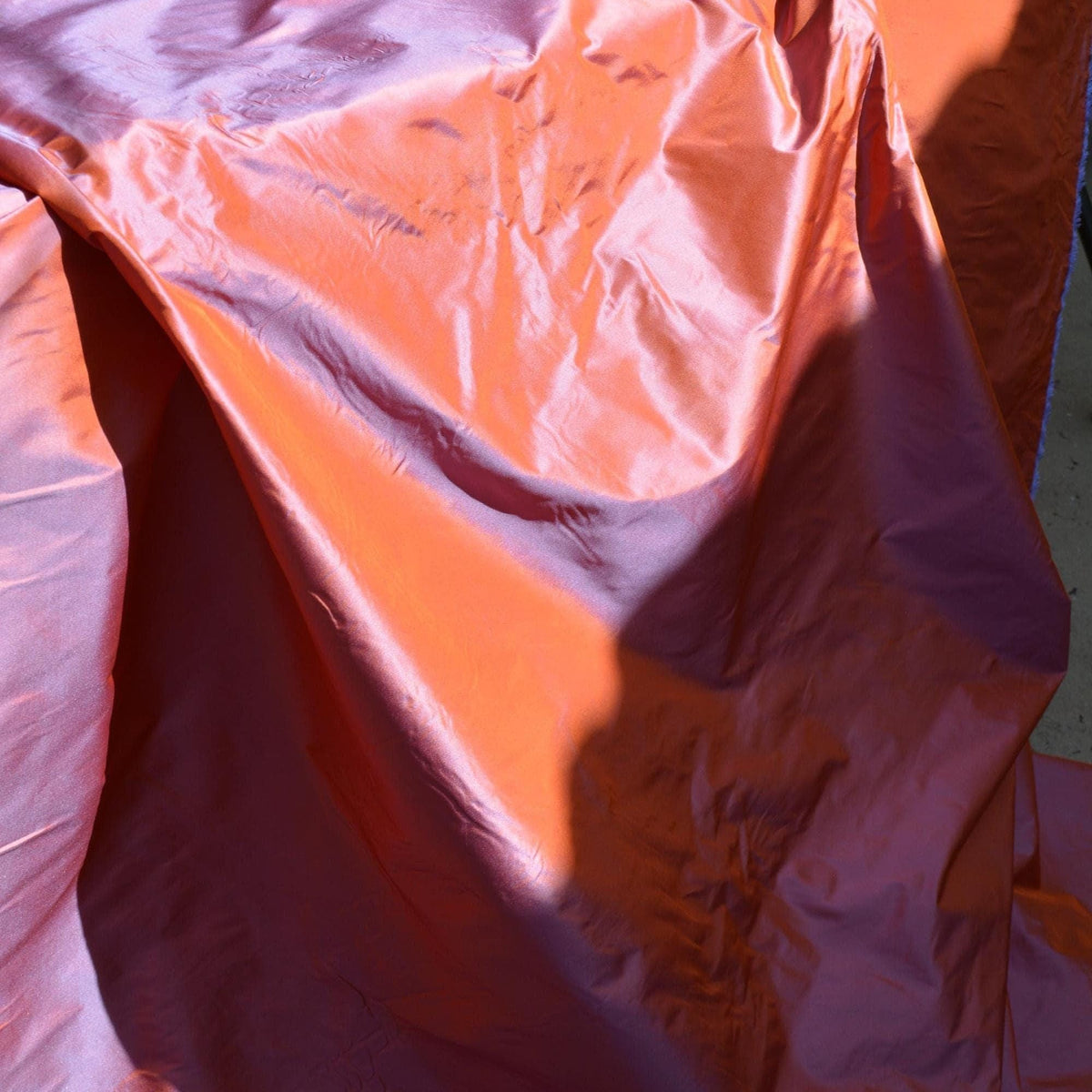 European Silk Two-Tone Taffeta Fabric | 100% Silk, 55" Wide | Iridescent Dupioni-Style for Dresses, Gowns & Décor | By t