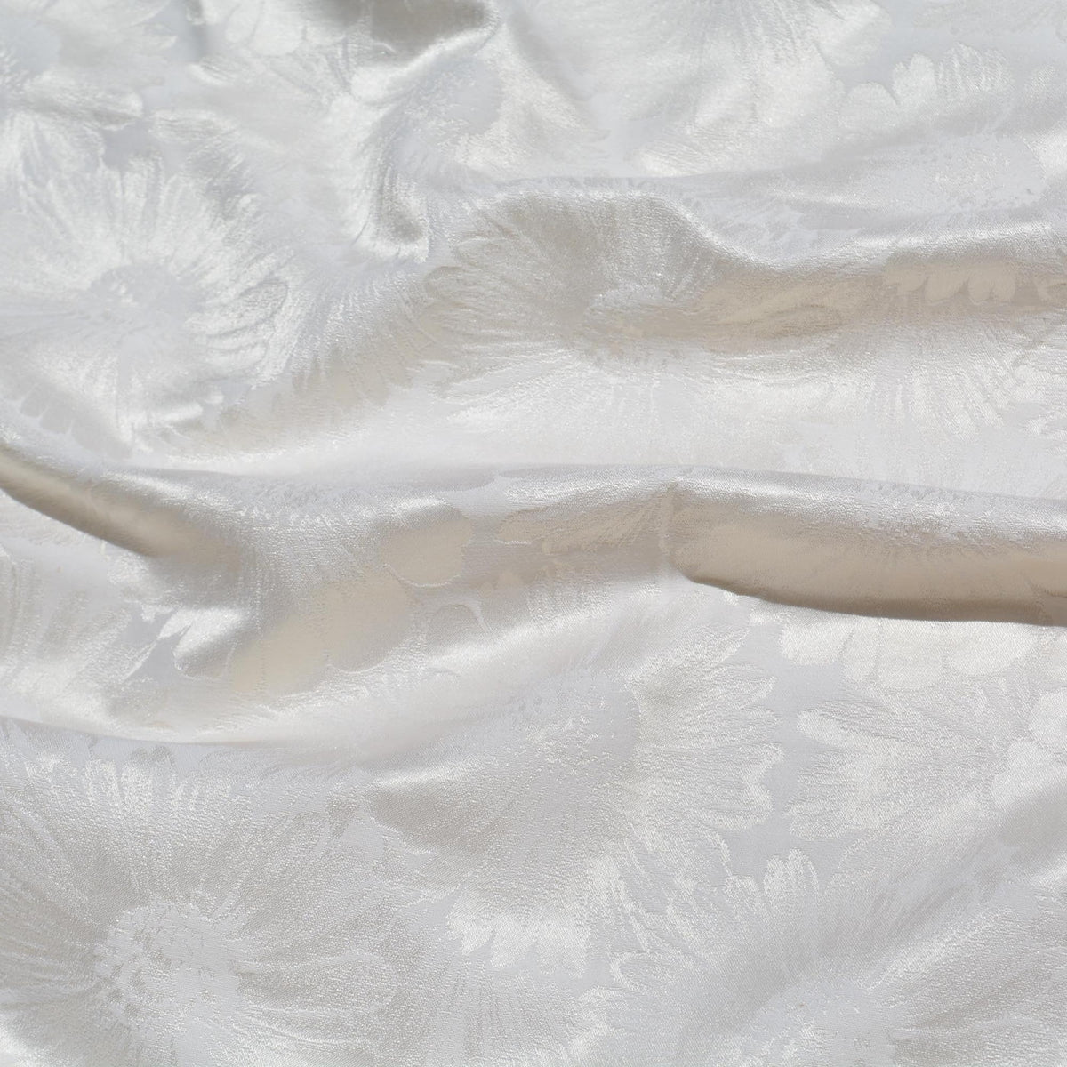 European 100% Silk Jacquard Fabric | Silk Floral Pattern, 57” Width | Luxury Bridal & Dressmaking Fabric | By the Yard