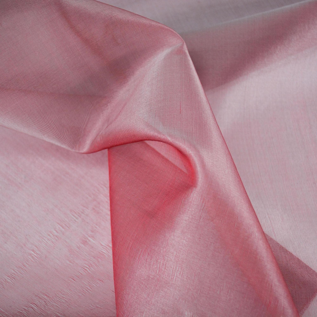 European 100% Silk Burgundy/Clear Silk Organza 12 Momme Korean Woven 53.5" | By the Yard