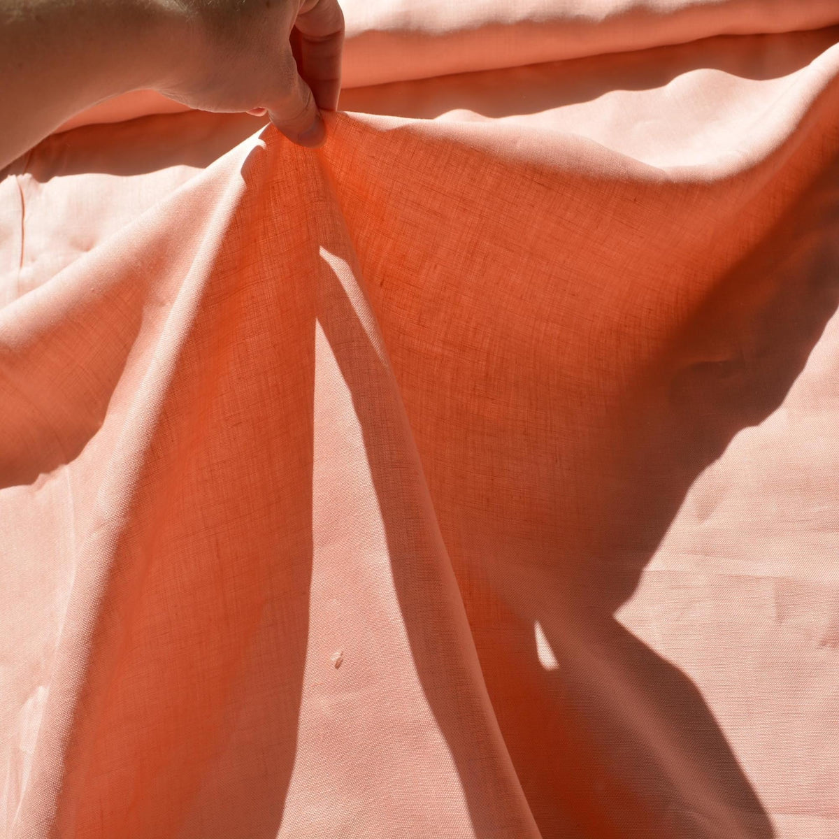 100% Linen Fabric pink coral 59" Wide Dressmaking Tailoring | By the Yard