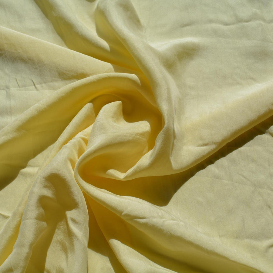 Silk Habotai Fabric Yellow 45" Wide Luxury Fabric | By the Yard