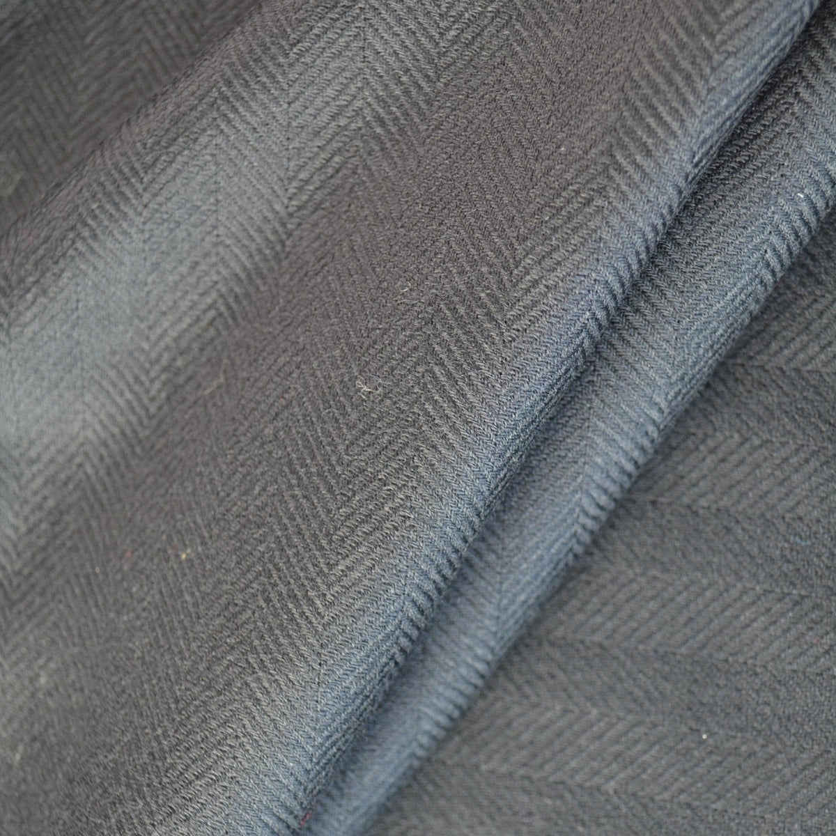 Black Wool Cashmere Herringbone Tweed Luxury Blend 57 Inch Wide | By the Yard