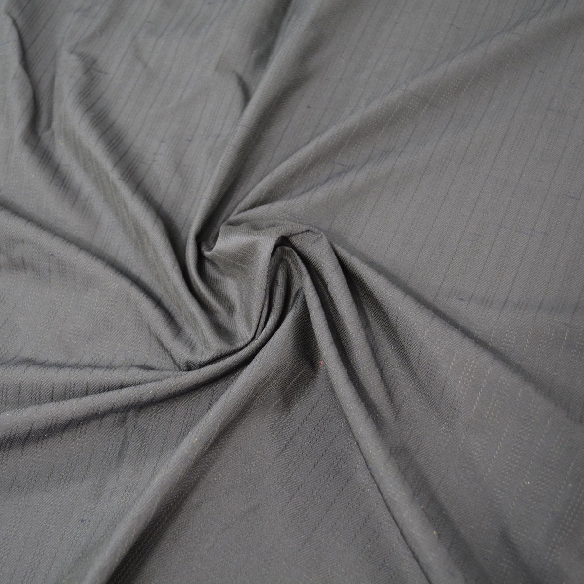 Black Twill Wool Poly Blend Striped Fabric 62.5 Inch Wide | By the Yard