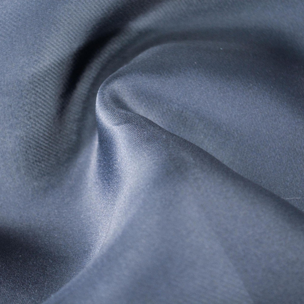 European Navy 100% Silk Gazaar 54.5 Inch Usable Crisp Couture Fabric | By the Yard