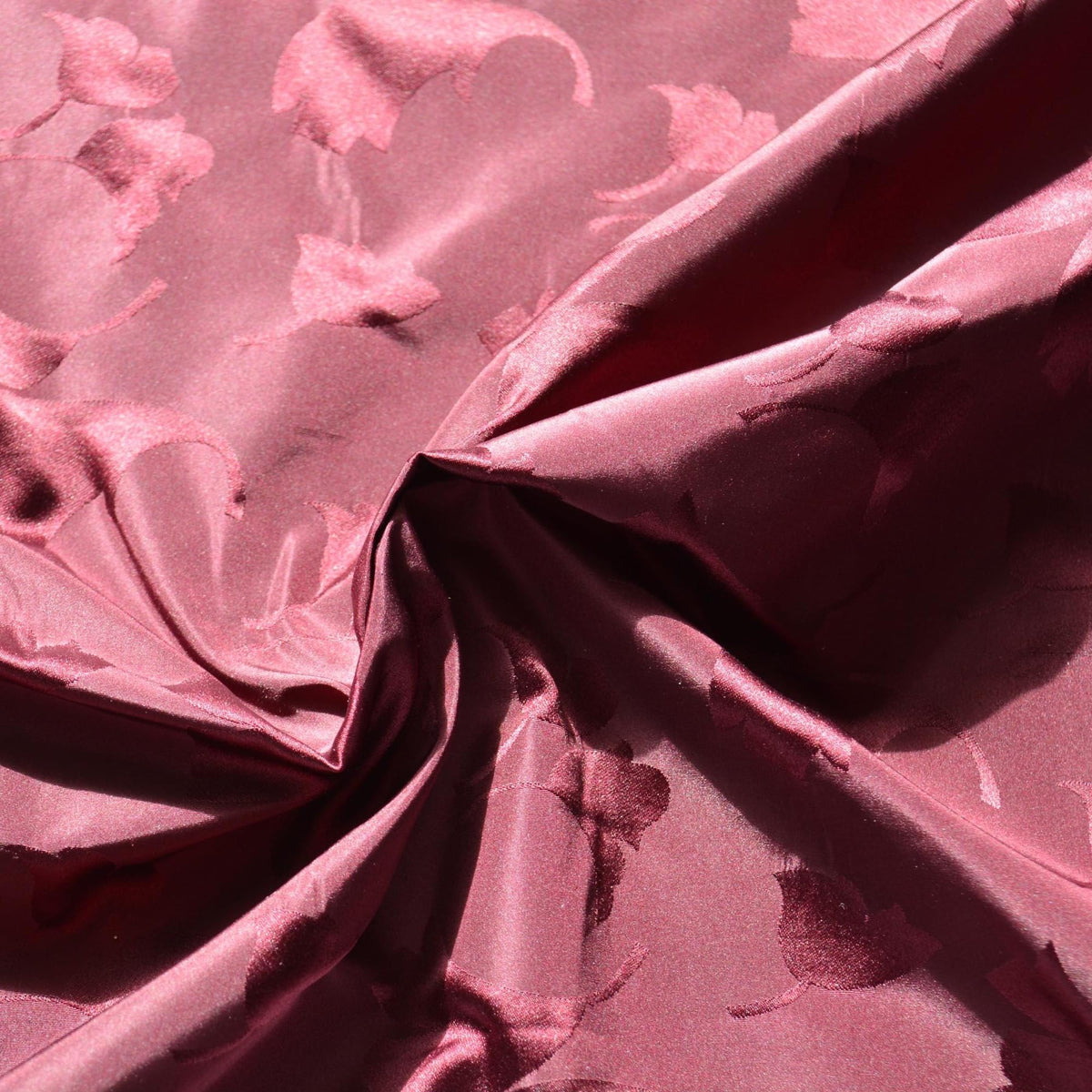 100% Silk Jacquard Fabric | Silk Floral Dark purple 36" Wide Luxury Taffeta Fabric | By the Yard