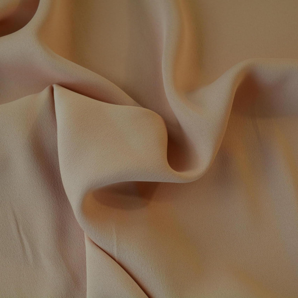 Italian Lightweight Wool Crepe Fabric Light orange 57.5" Pure Wool | By the Yard