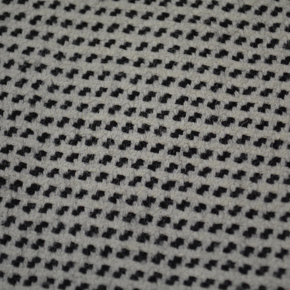 European Pure Wool Tweed | Black and white Coating, Upholstery | Vintage Deadstock Designer Fabric Yardage |By the Yard