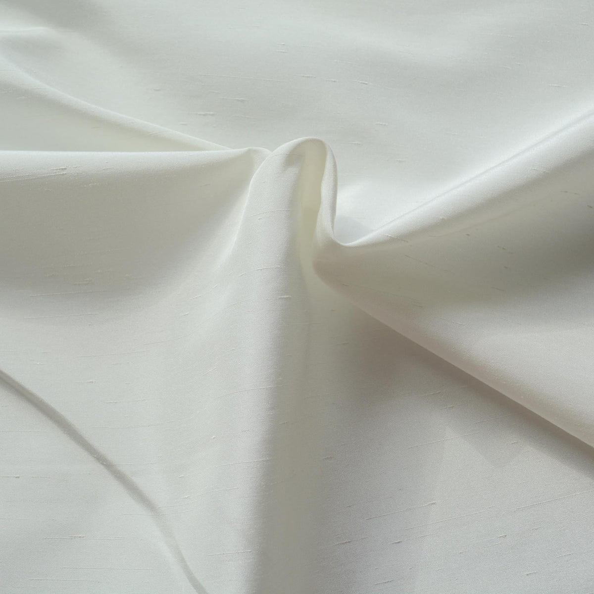 Silk Dupioni Fabric White 45" Wide Luxury Fabric | By the Yard