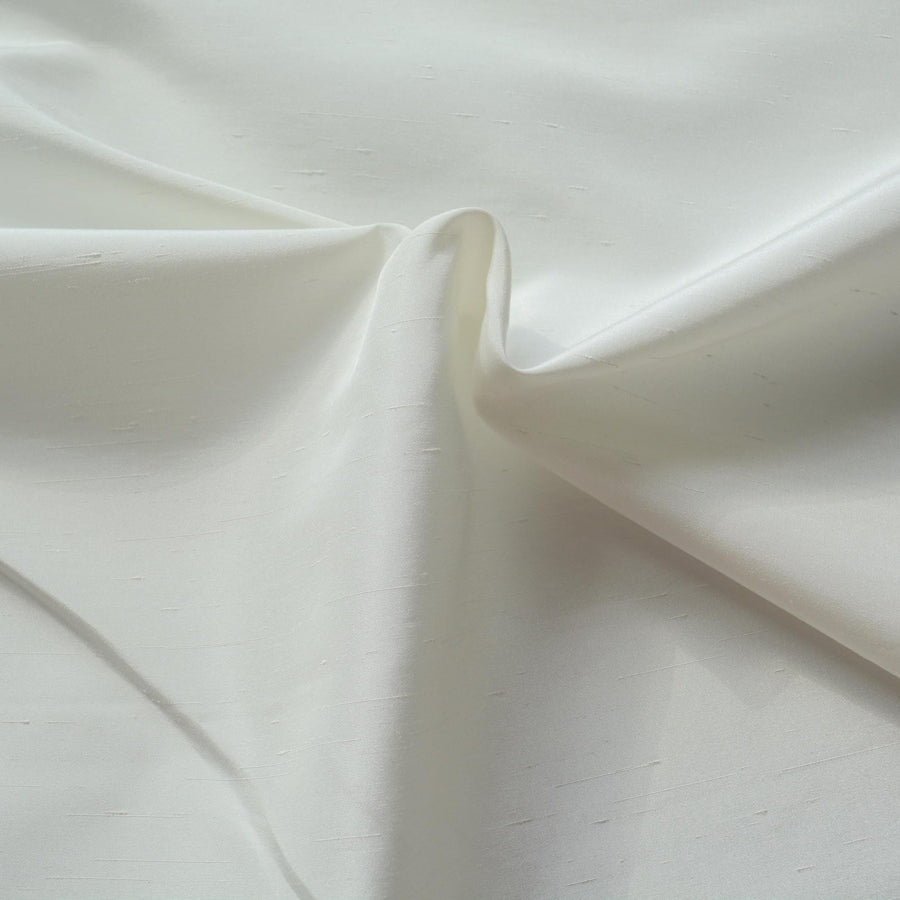 Silk Dupioni Fabric White 45" Wide Luxury Fabric | By the Yard