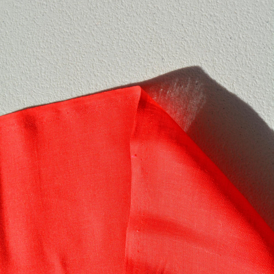 100% Linen Fabric Red 43" Wide Dressmaking Tailoring | By the Yard