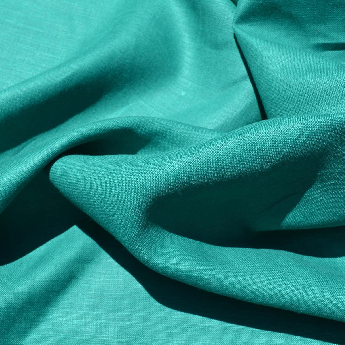 Green Linen Fabric | 100% Midweight Linen Solid Weave 60" Wide | Linen Yardage for Clothing, Summer Dresses, Home Décor 