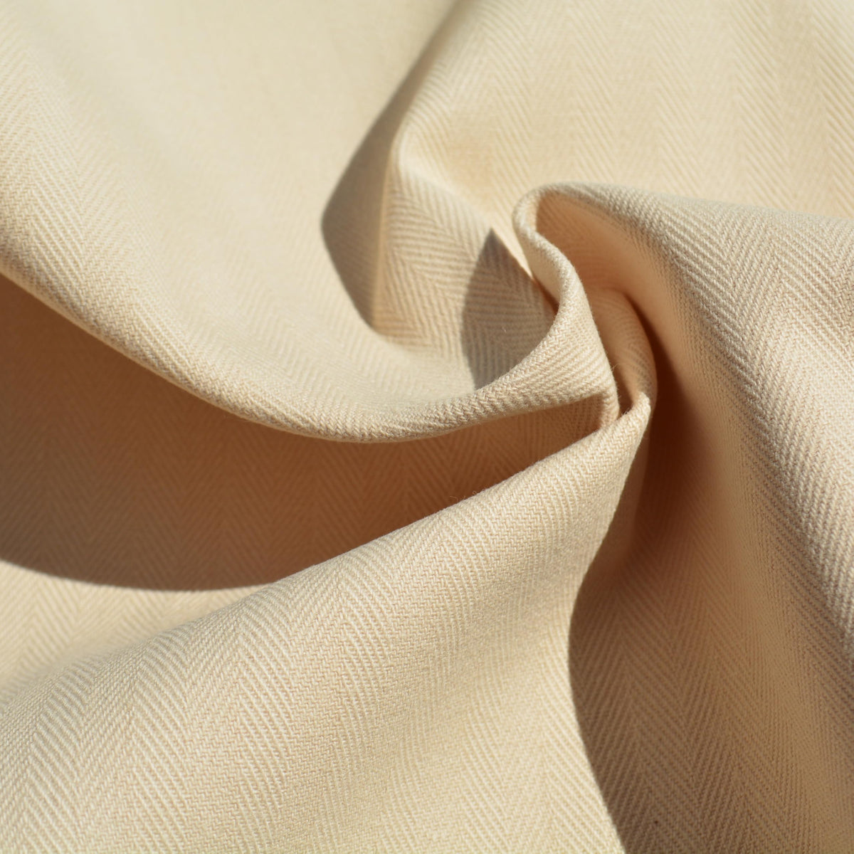 Tan coutil fabric swatch — 100% cotton herringbone corset coutil, 58" wide