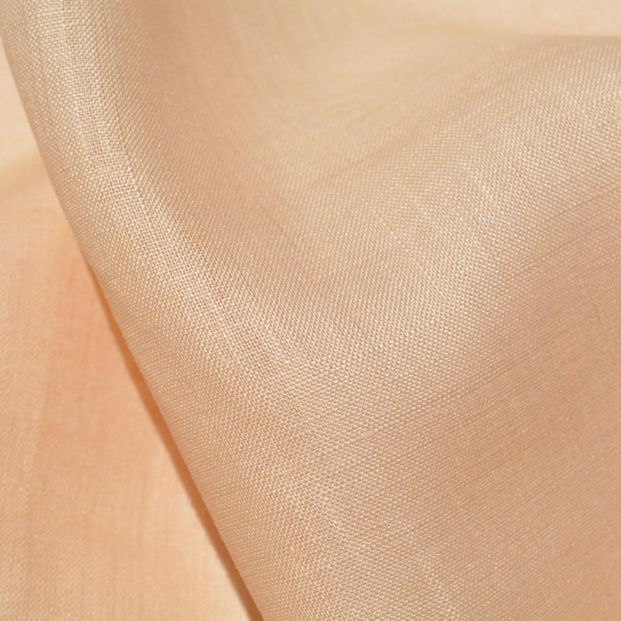 Light Peach Linen Fabric | 100% Midweight Linen Solid Weave 59" Wide | Linen Yardage for Clothing, Summer Dresses, Home Décor Sewing