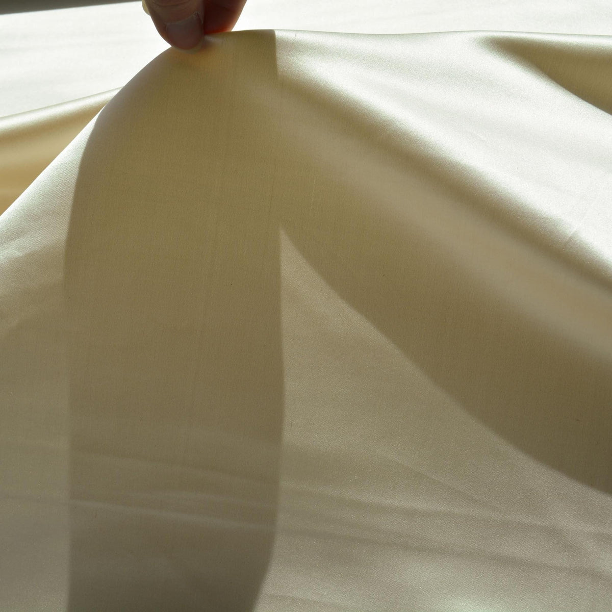 100% Silk Duchess Satin Fabric Ivory Bridal Heavyweight 45 Inch Usable | By the Yard