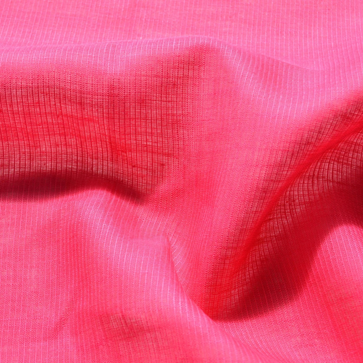100% Linen Fabric Striped Bright pink striped 35" Wide Dressmaking Tailoring | By the Yard