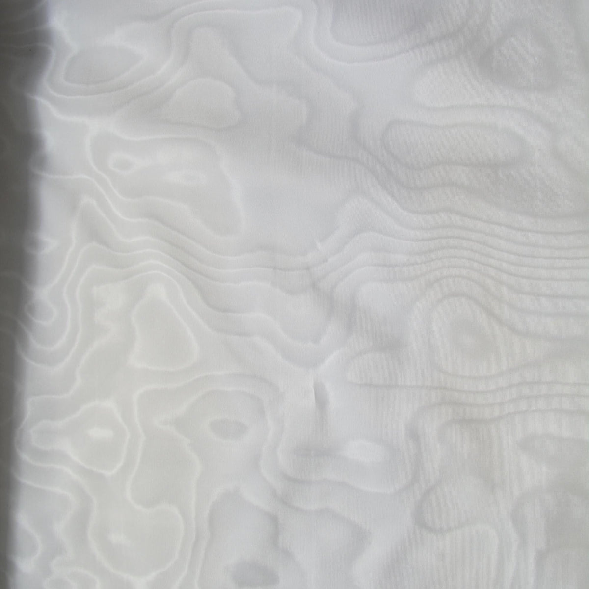 Heavyweight Silk Moiré Taffeta Fabric | White | Silk Watered Taffeta | By the Yard