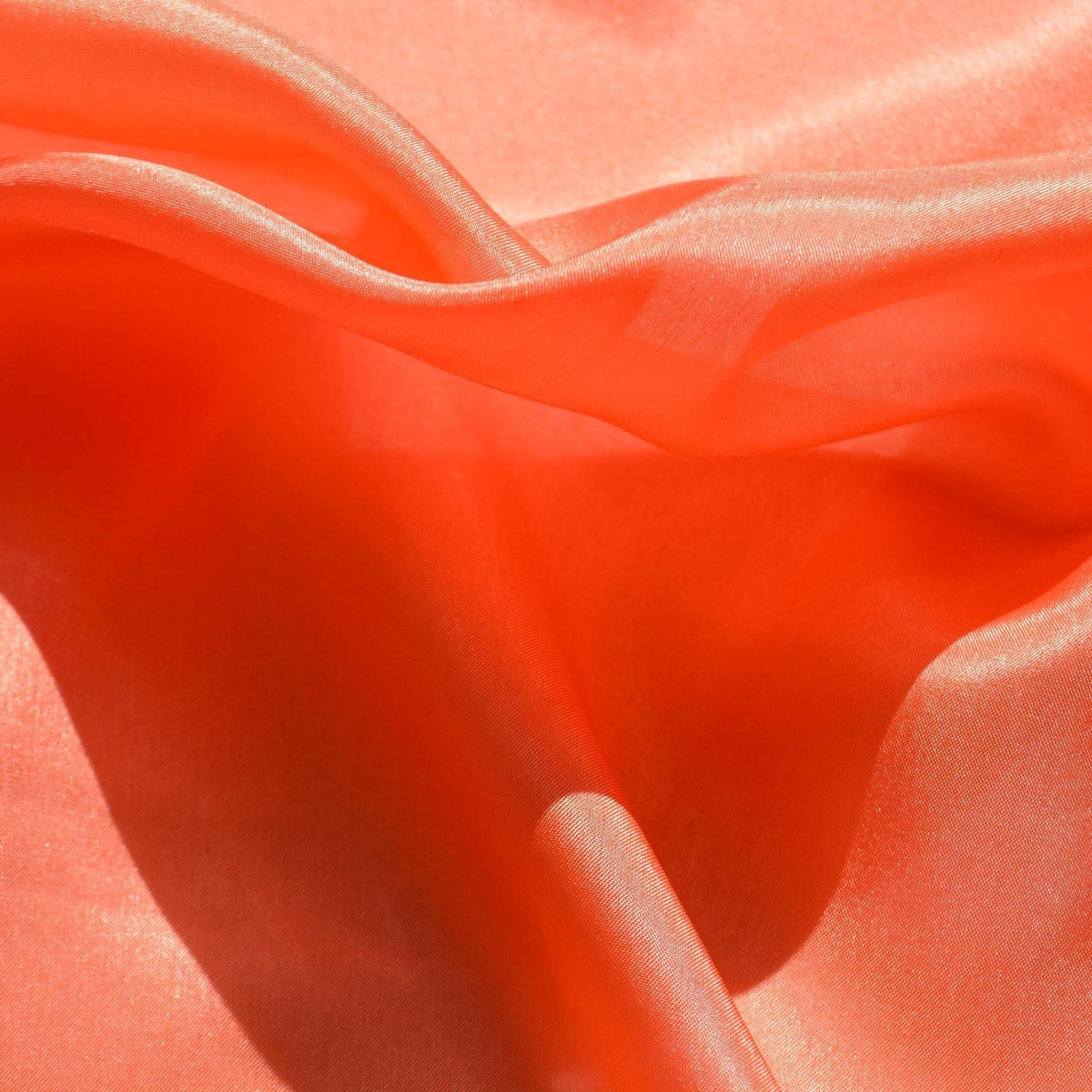 Silk Habotai China Silk Fabric Bright Coral Lightweight 43.5 Inch Wide | By the Yard