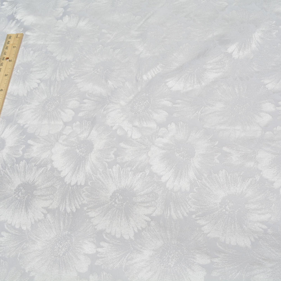 European 100% Silk Jacquard Fabric | Silk Floral Pattern, 57” Width | Luxury Bridal & Dressmaking Fabric | By the Yard