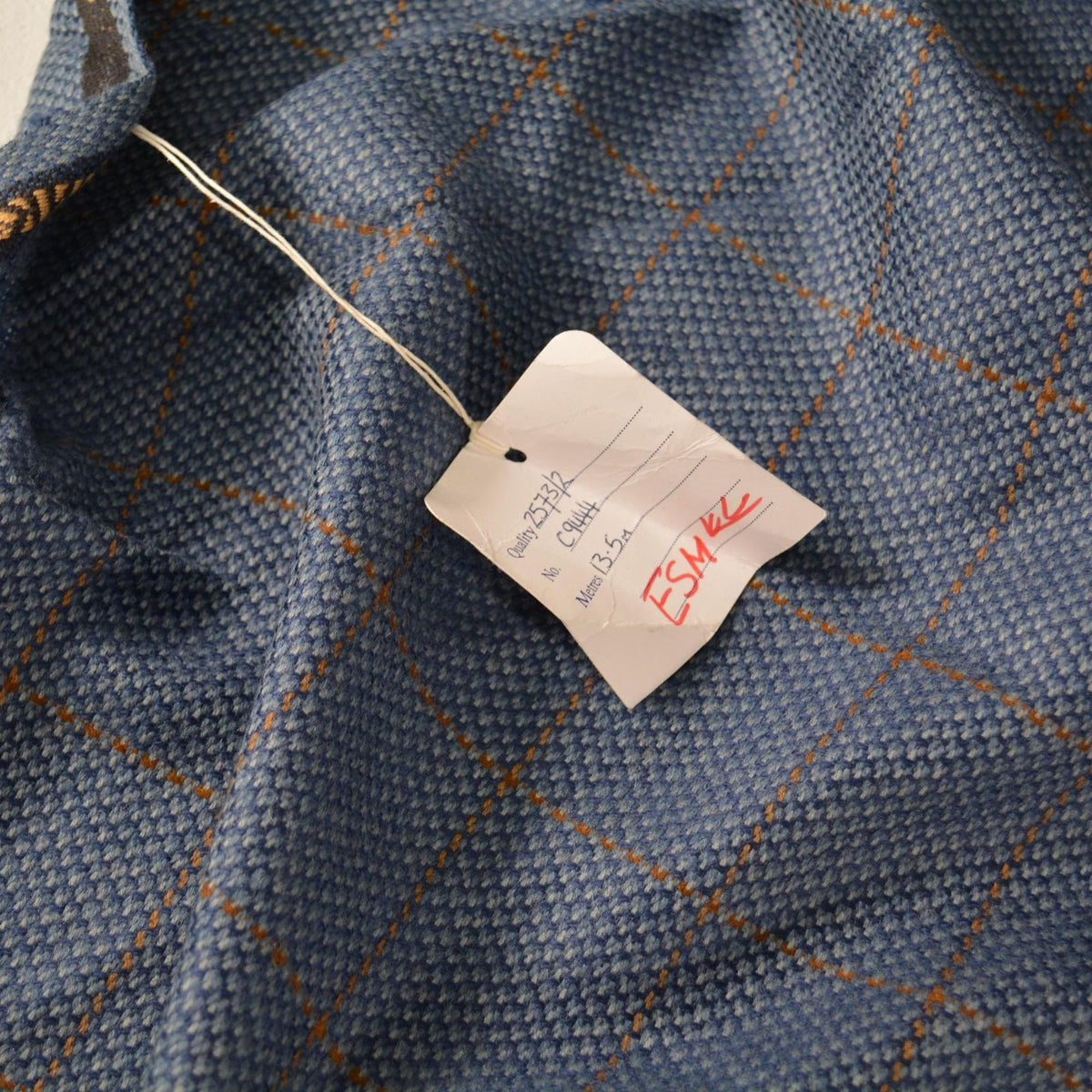 Made in Scotland Wool Tweed | Blue Mink Chinchilla Cashmere Lambswool Windowpane Midweight Designer Fabric 65 Inch Usabl