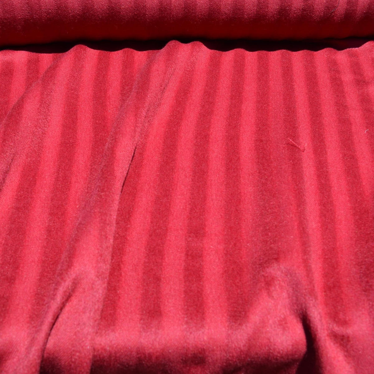French Designer Brushed Wool Striped Fabric | Designer Deadstock 65" Wide | Luxury Suiting, Jackets, Coats, Apparel Fabr