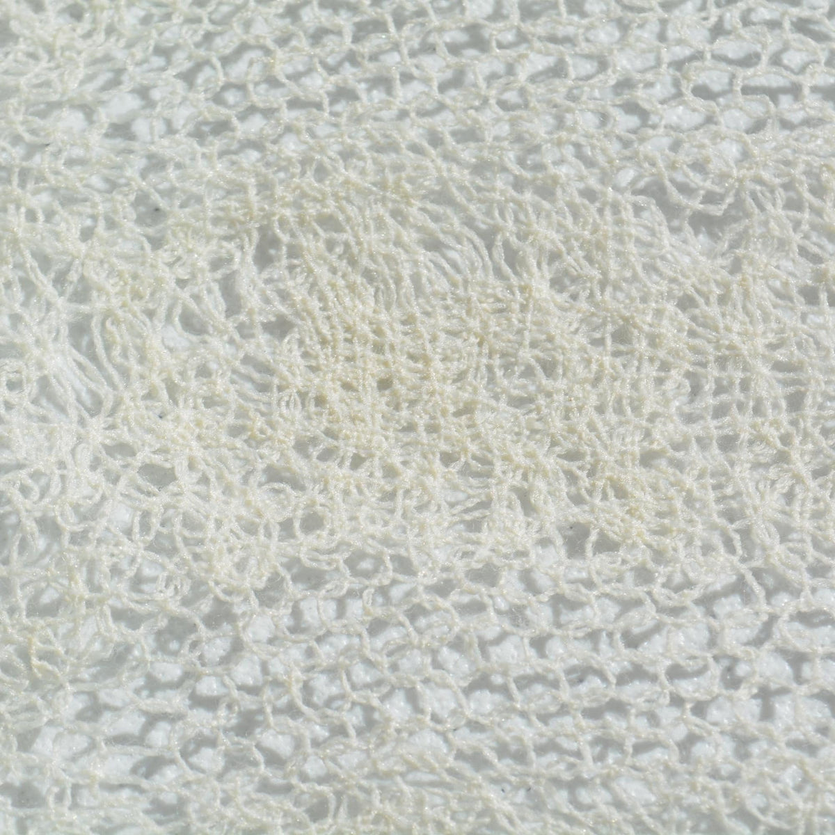 Crochet Lace Knit Fabric | White | Luxury Designer Textile |By the Yard