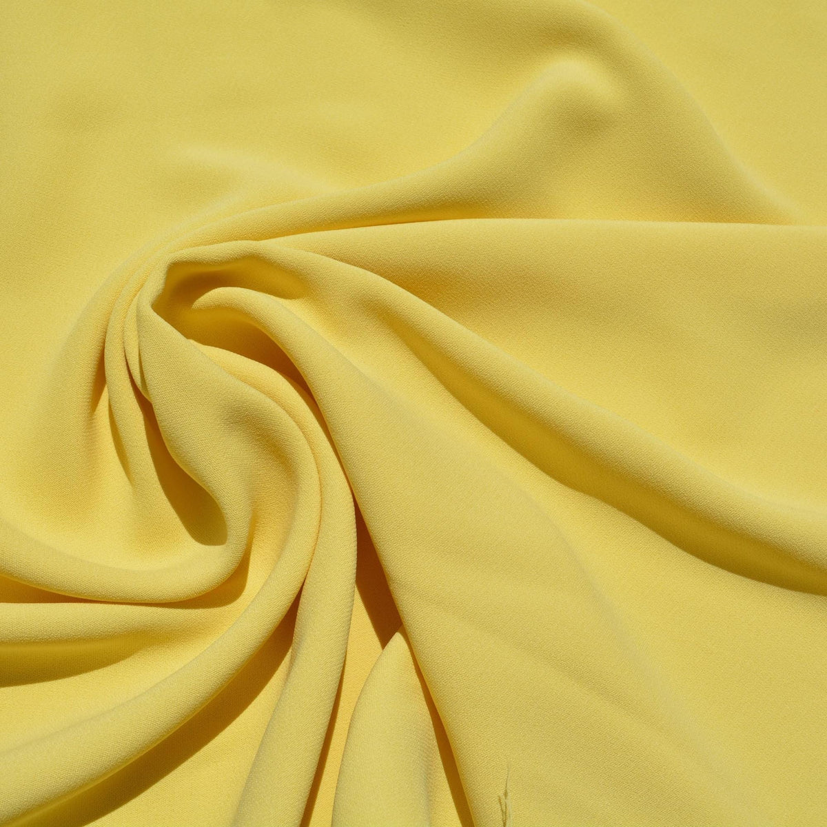 Pure Silk Georgette Fabric | Yellow Heavyweight Designer Deadstock | Dresses, Blouses, Skirts | By the Yard